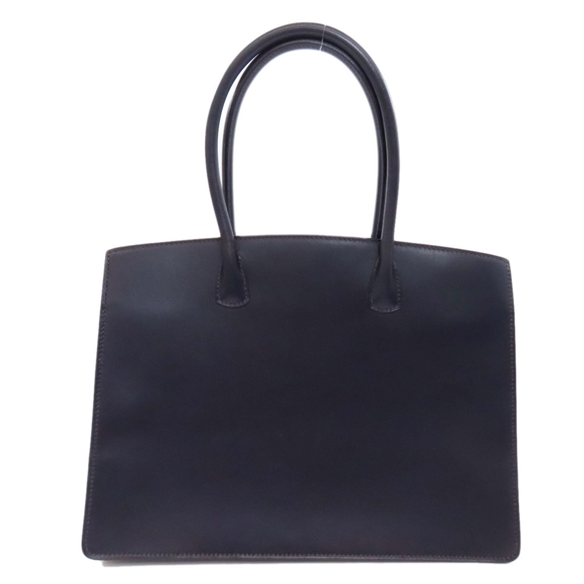 Hermes Black Box Calf Leather Handbag (Pre-Owned)