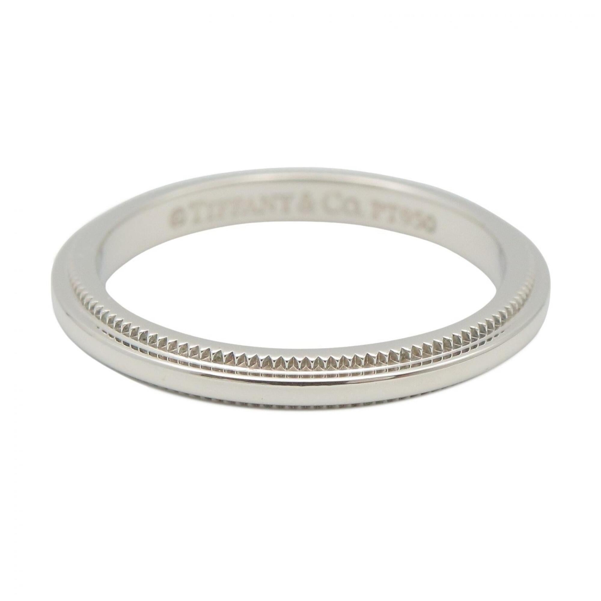 Tiffany Silver Platinum Platinum 950 Band Ring (Pre-Owned)