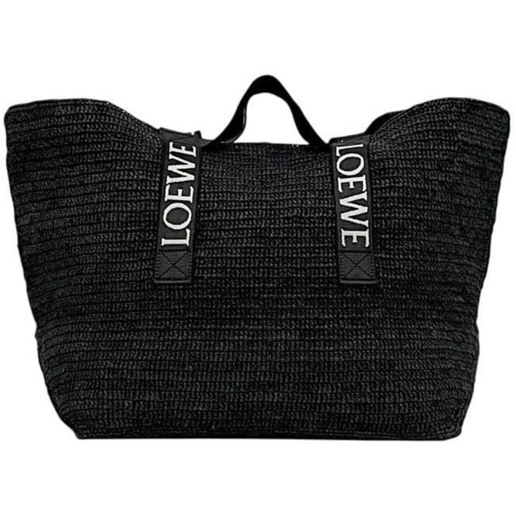 Loewe Black Raffia Tote Bag (Pre-Owned)