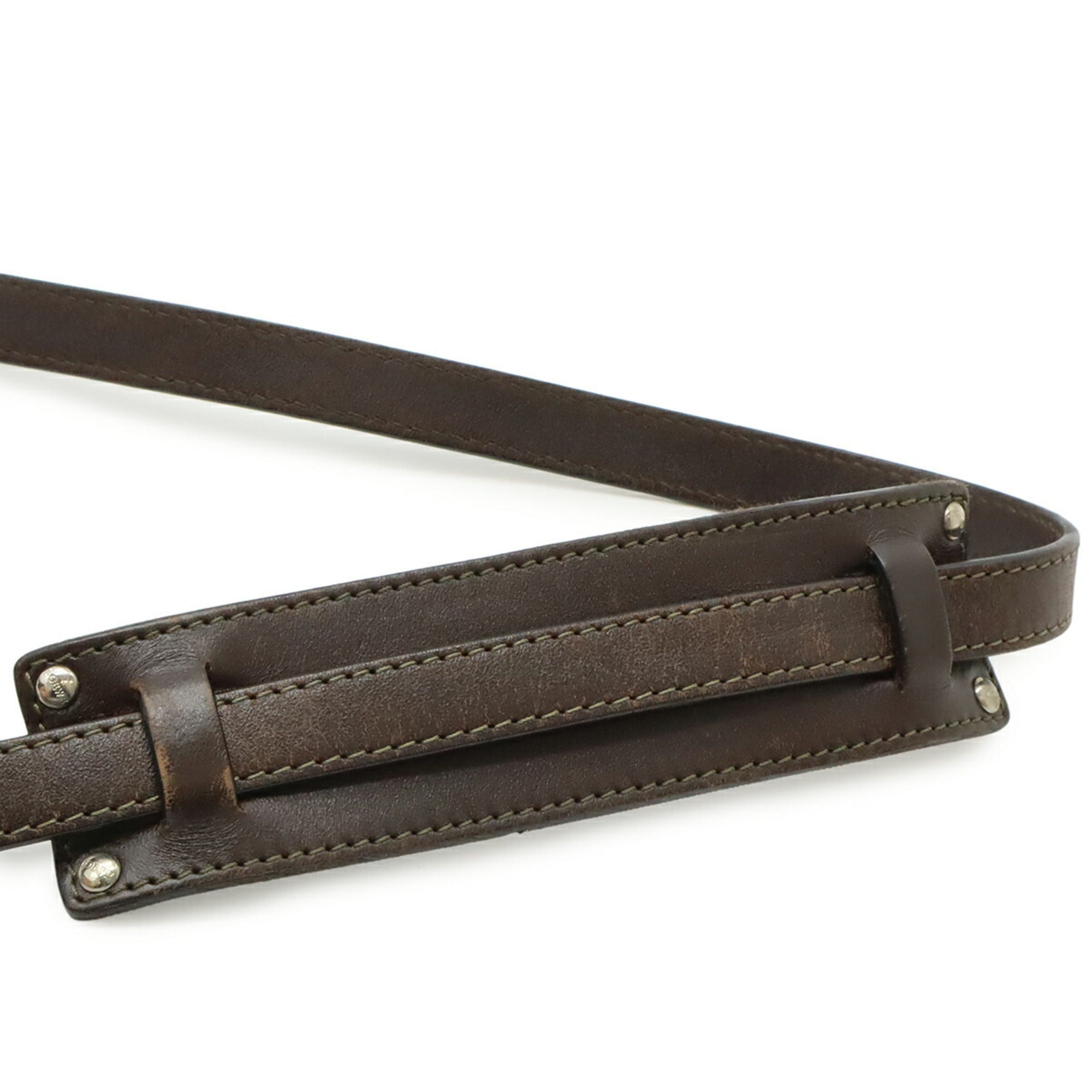 Loewe Black Dark Brown Leather Shoulder Bag (Pre-Owned)