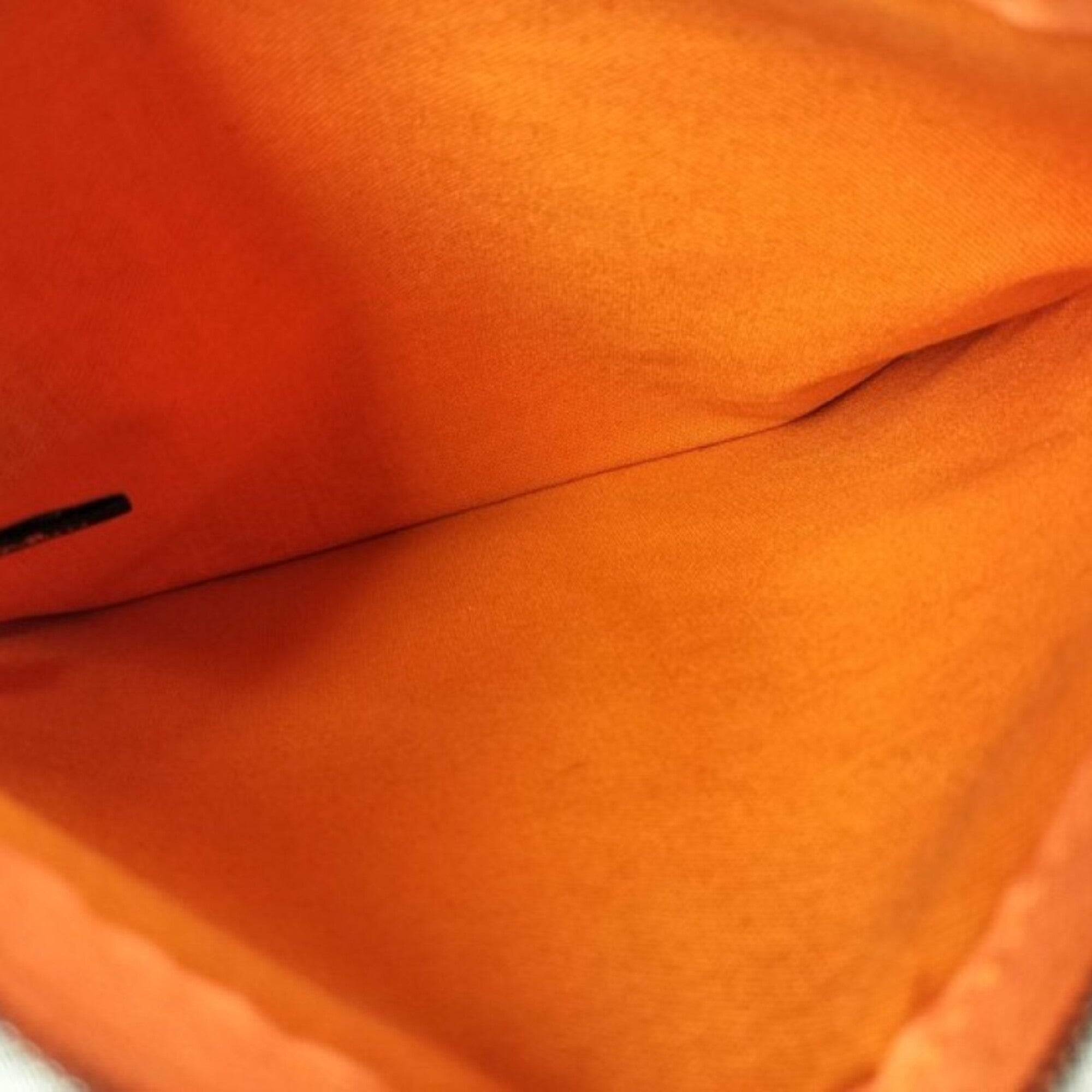 Hermes Orange Canvas Pouch (Pre-Owned)
