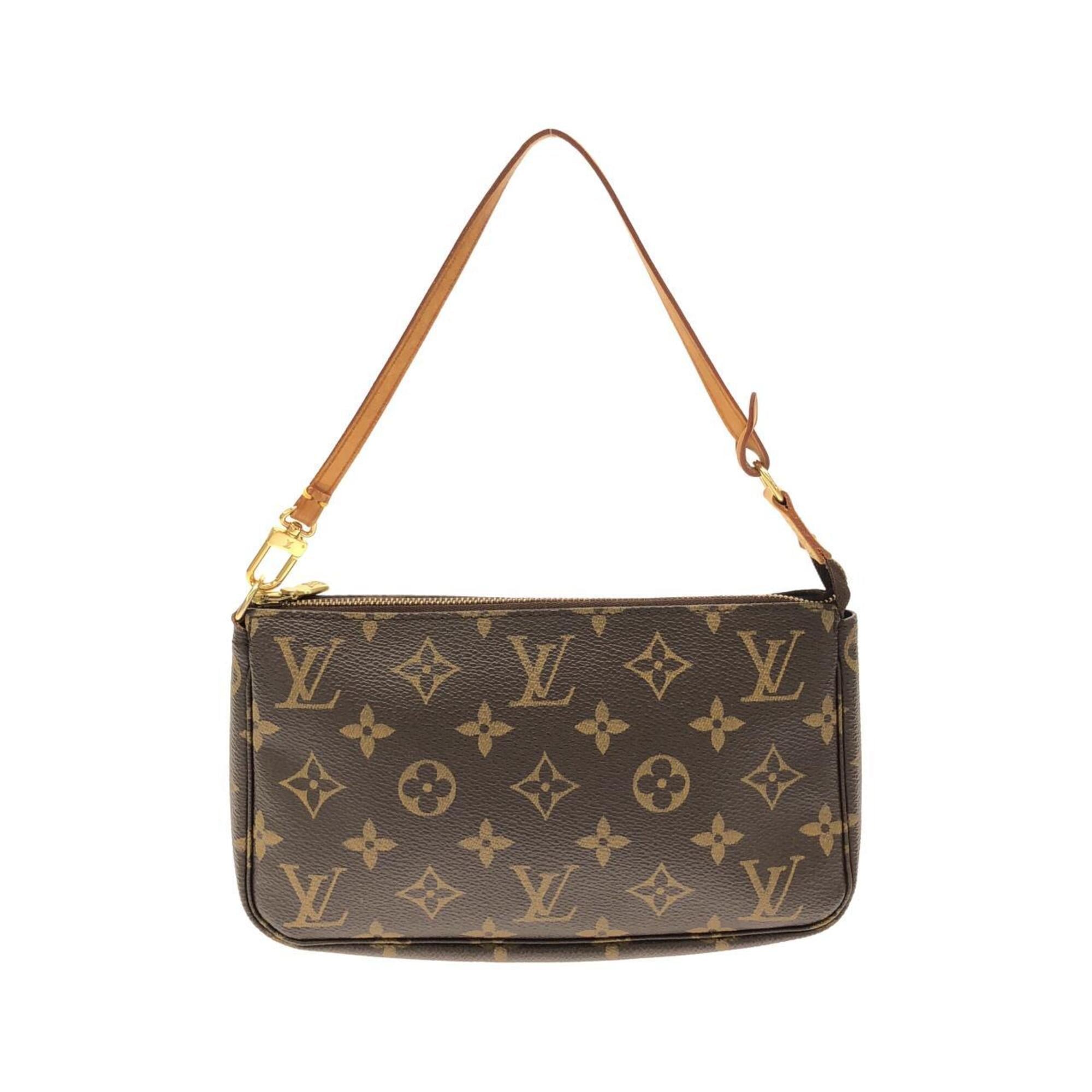 Louis Vuitton Monogram Marron Coated Canvas Pochette (Pre-Owned)
