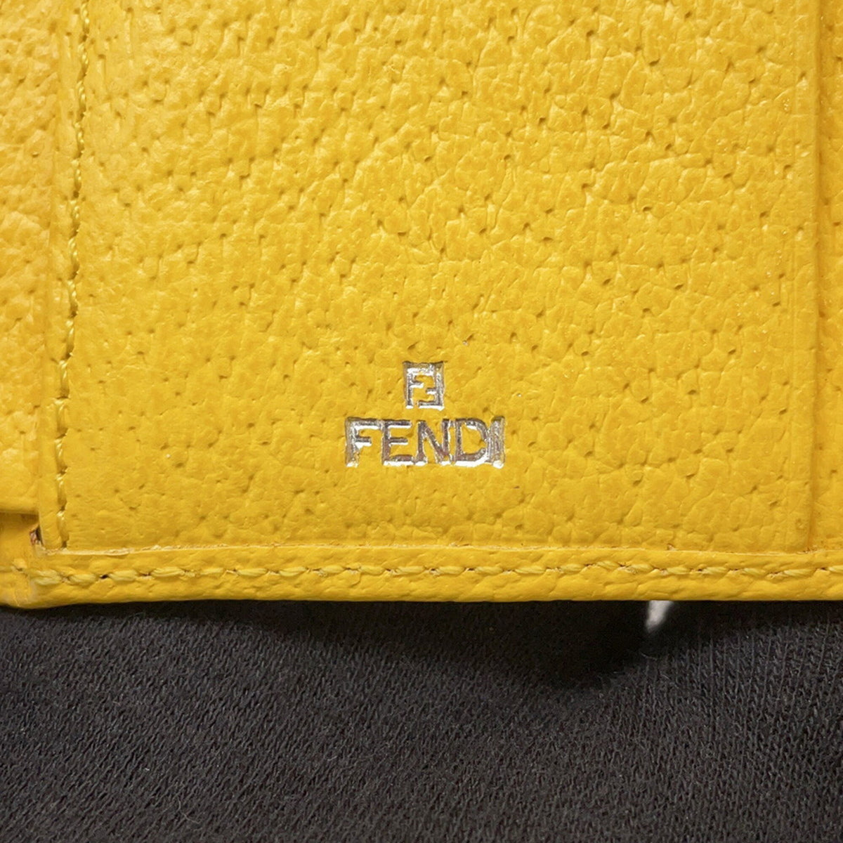 Fendi Zucca Yellow Nylon Canvas Leather Wallet (Tri-Fold) (Pre-Owned)