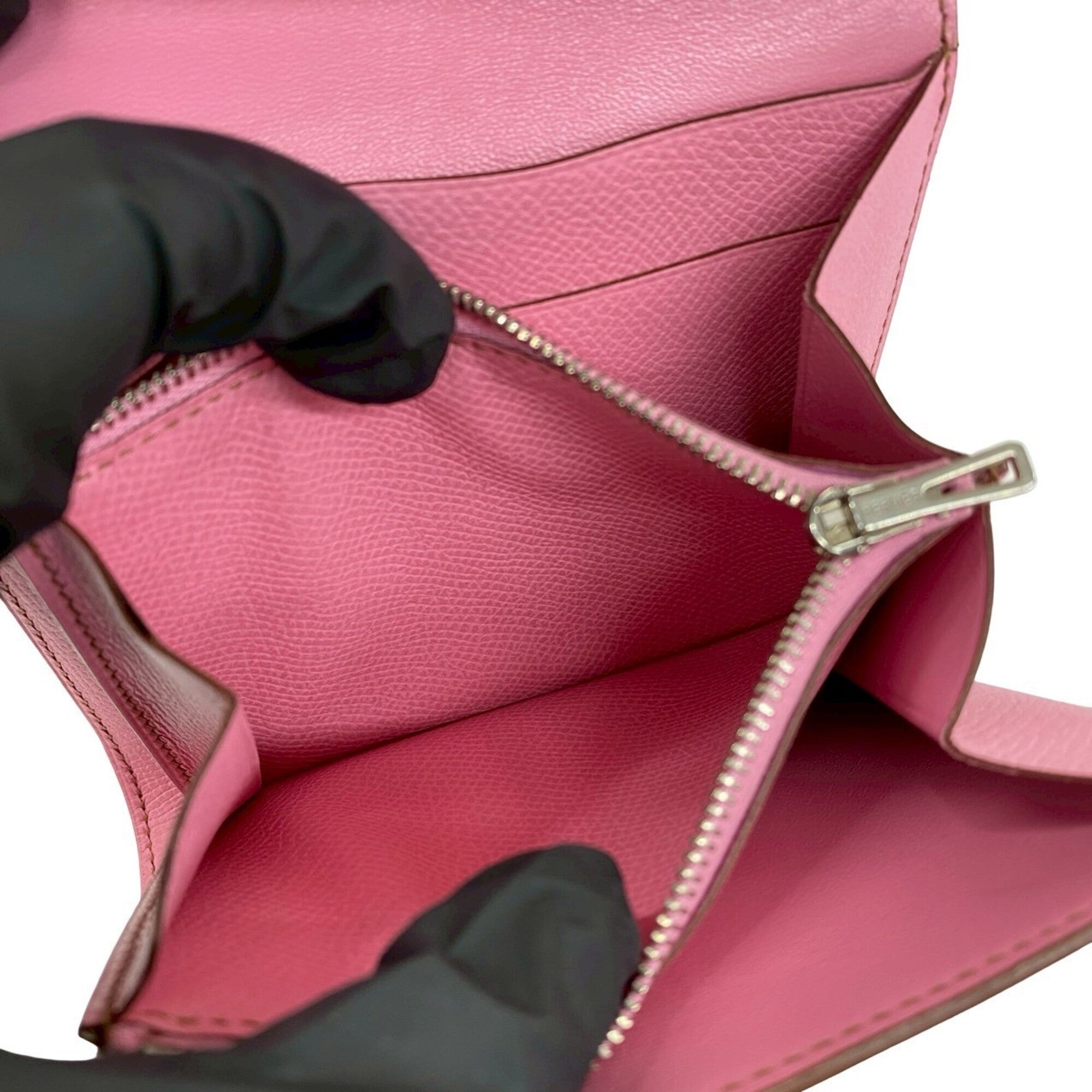 Hermes Pink Epsom Leather Wallet (Bi-Fold) (Pre-Owned)