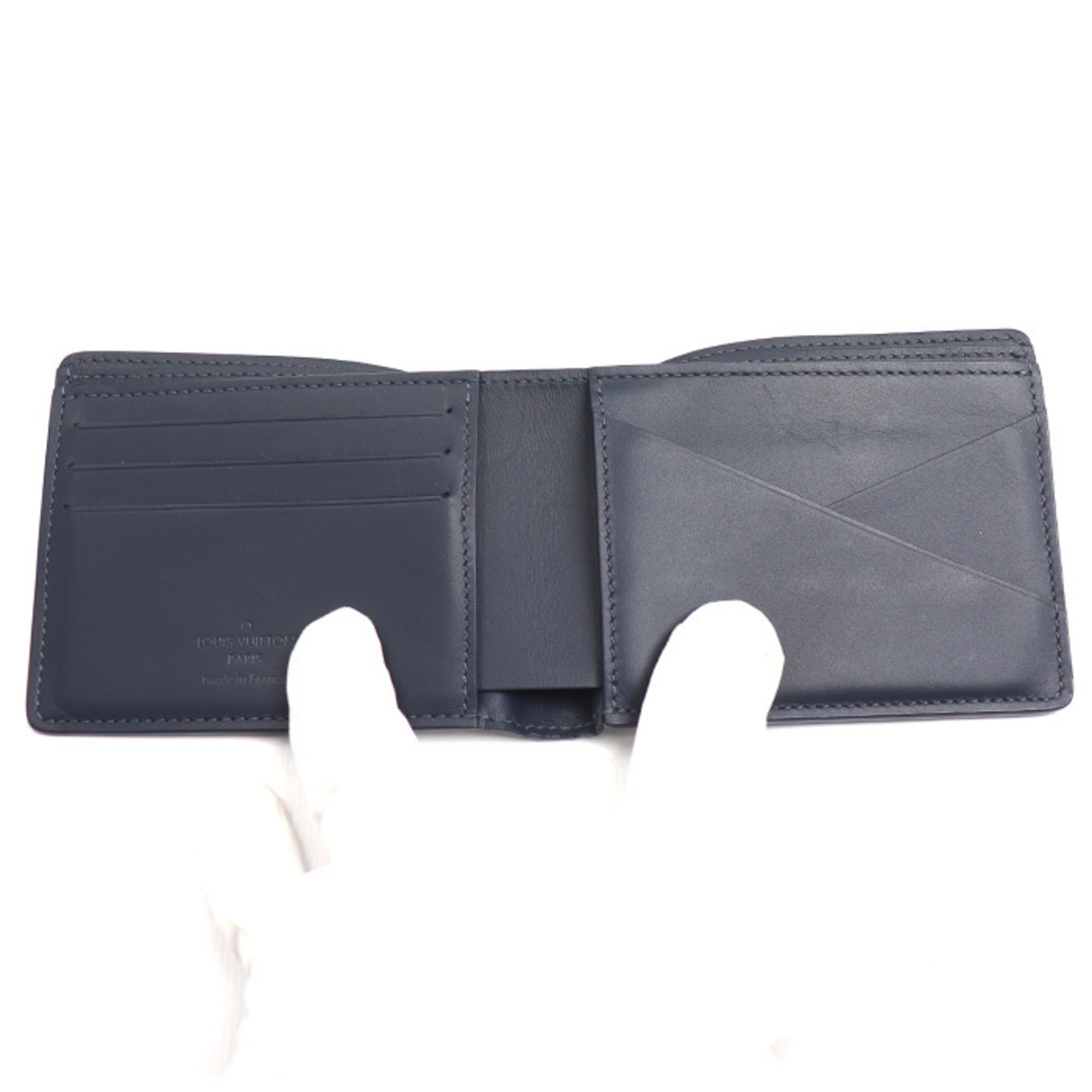 Louis Vuitton Navy Monogram Shadow Wallet (Bi-Fold) (Pre-Owned)