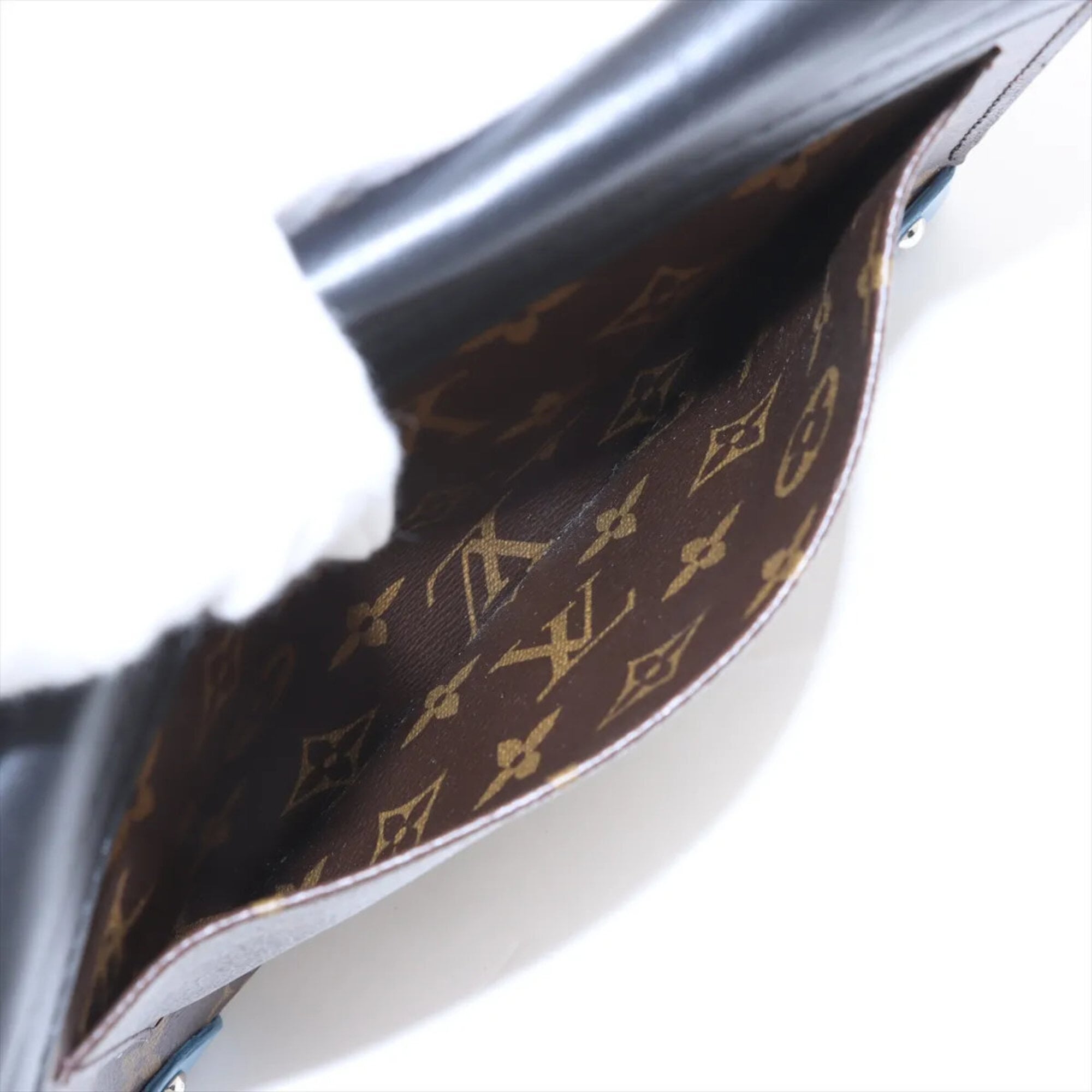 Louis Vuitton Brown Leather Coated Canvas Pochette Shoulder Bag (Pre-Owned)