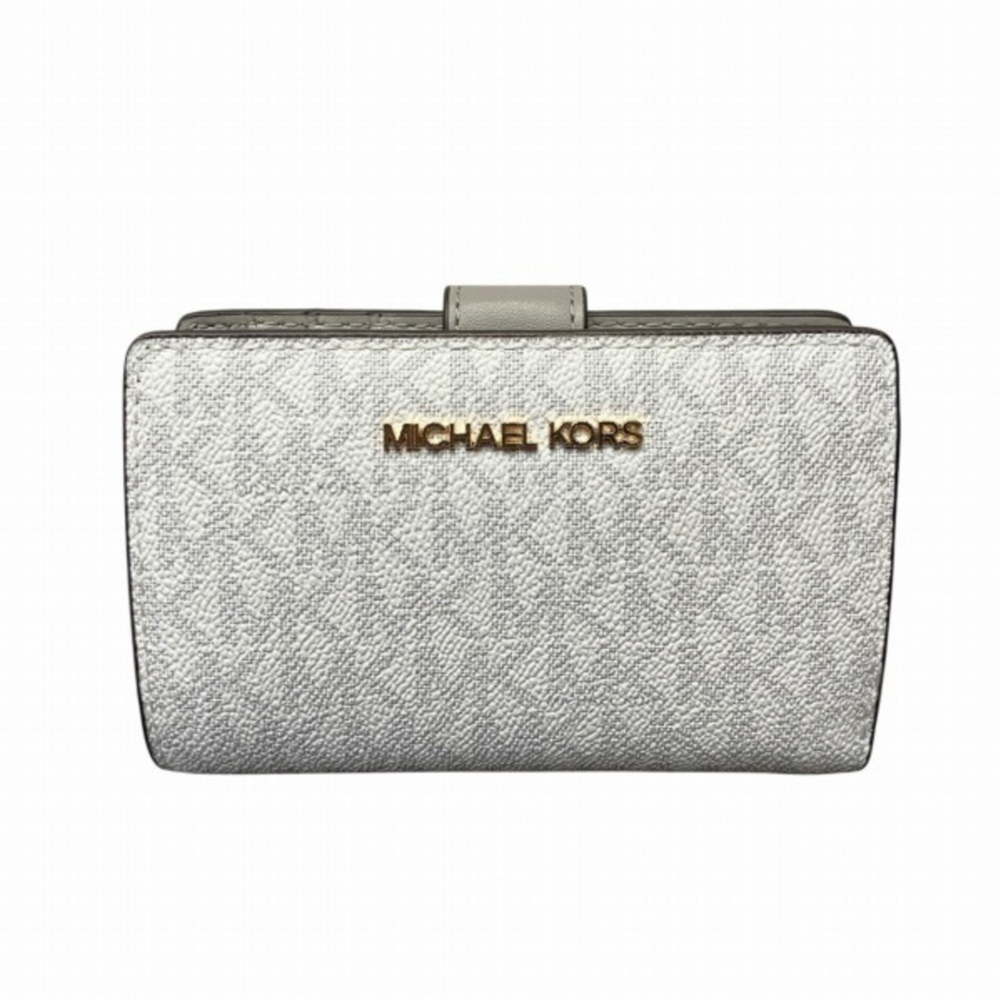 Michael Kors White Leather Wallet (Bi-Fold) (Pre-Owned)