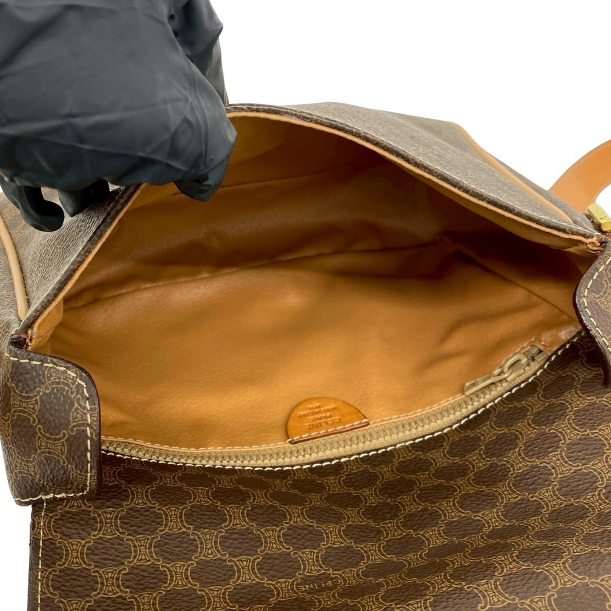Celine Brown Leather Pvc Shoulder Bag (Pre-Owned)