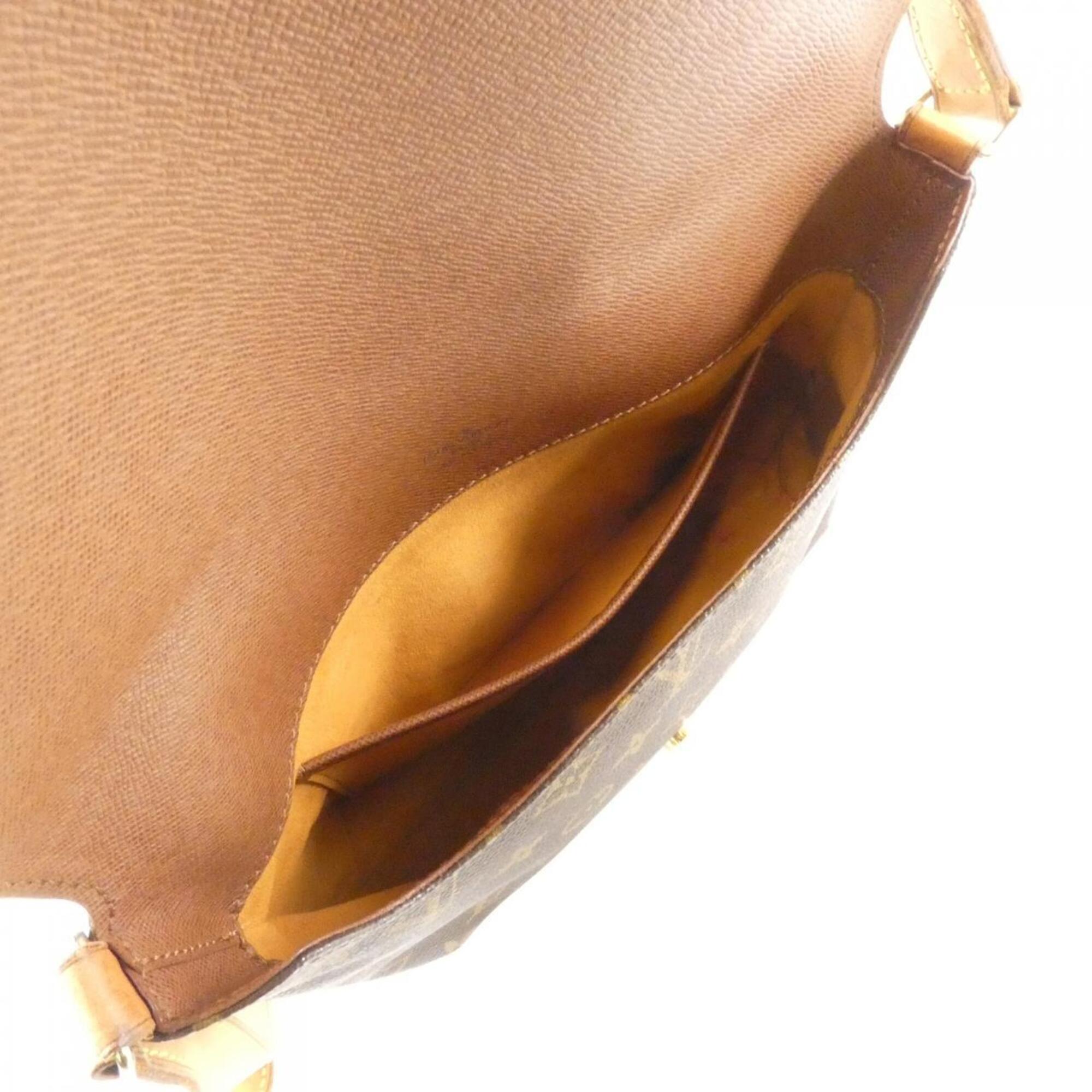 Louis Vuitton Marron Coated Canvas Shoulder Bag (Pre-Owned)
