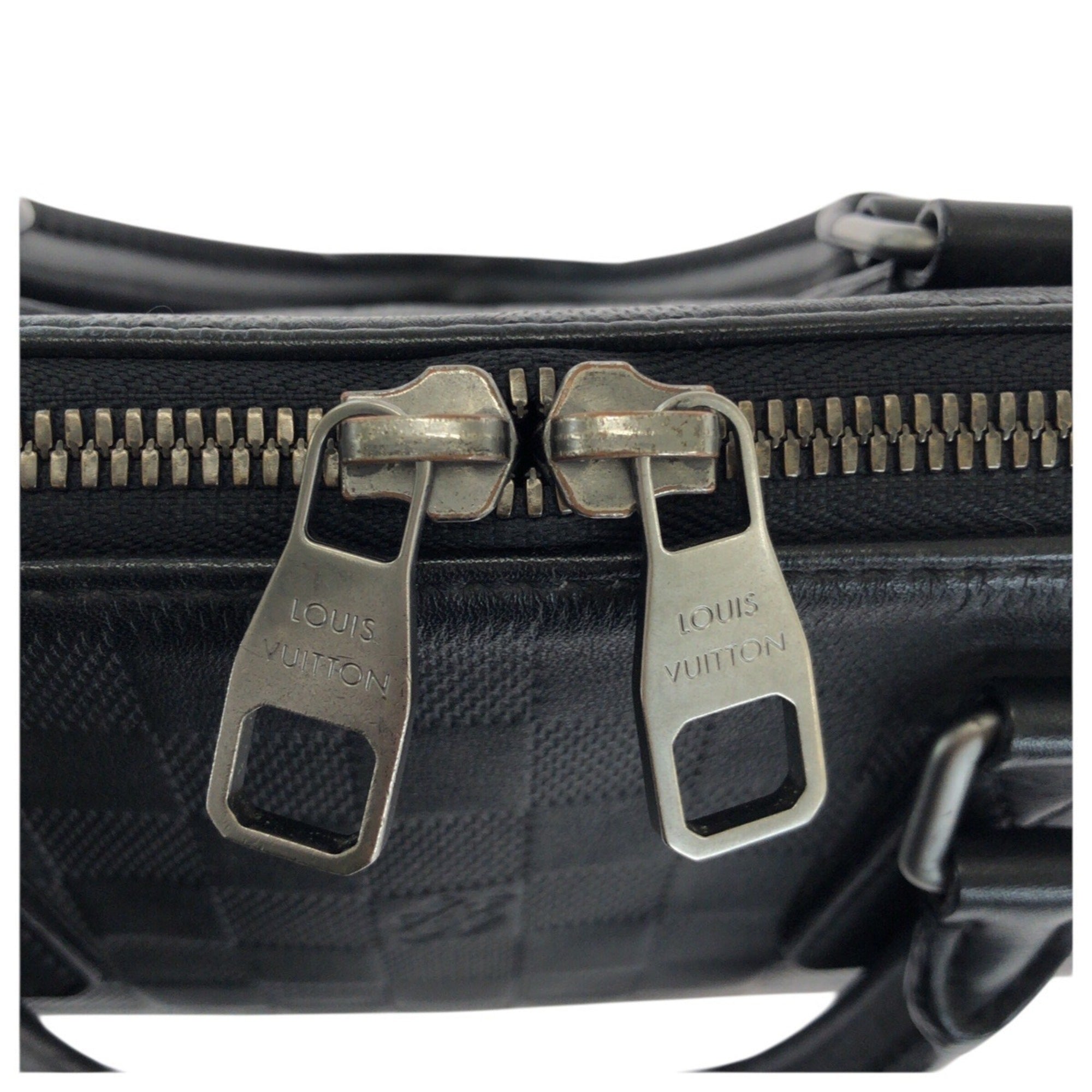 Louis Vuitton Black Leather Briefcase (Pre-Owned)