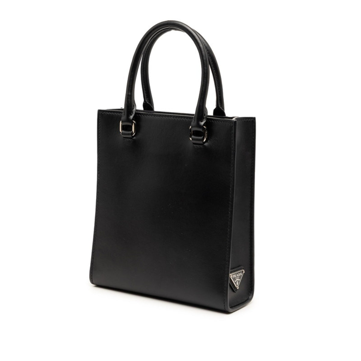 Prada Black Leather Handbag Shoulder Bag (Pre-Owned)