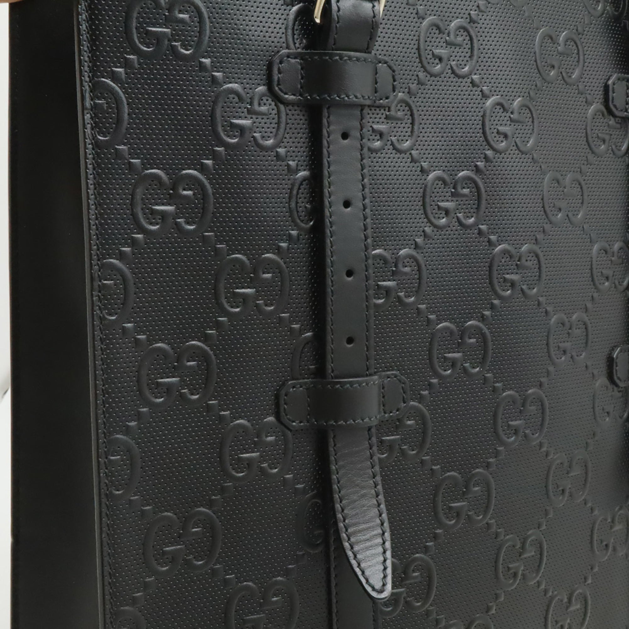Gucci Black Leather Tote Bag (Pre-Owned)