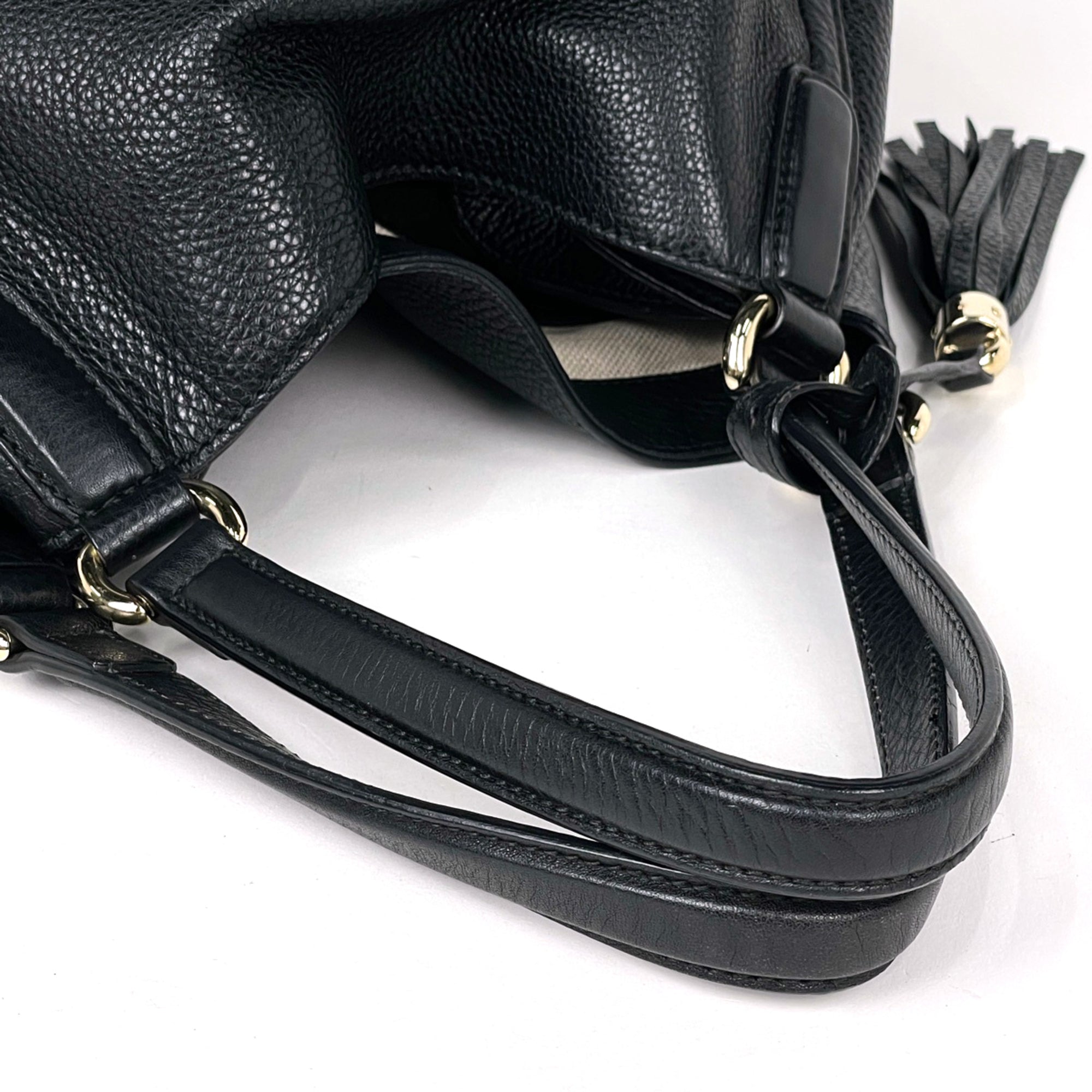 Gucci Black Leather Tote Bag (Pre-Owned)