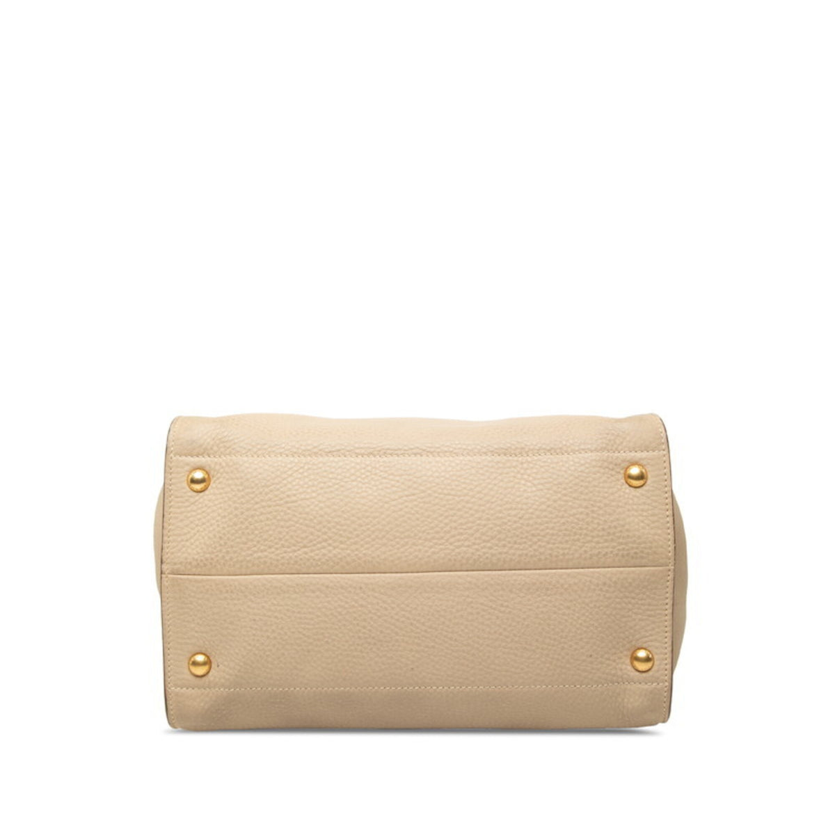 Prada Beige Leather Handbag Shoulder Bag (Pre-Owned)