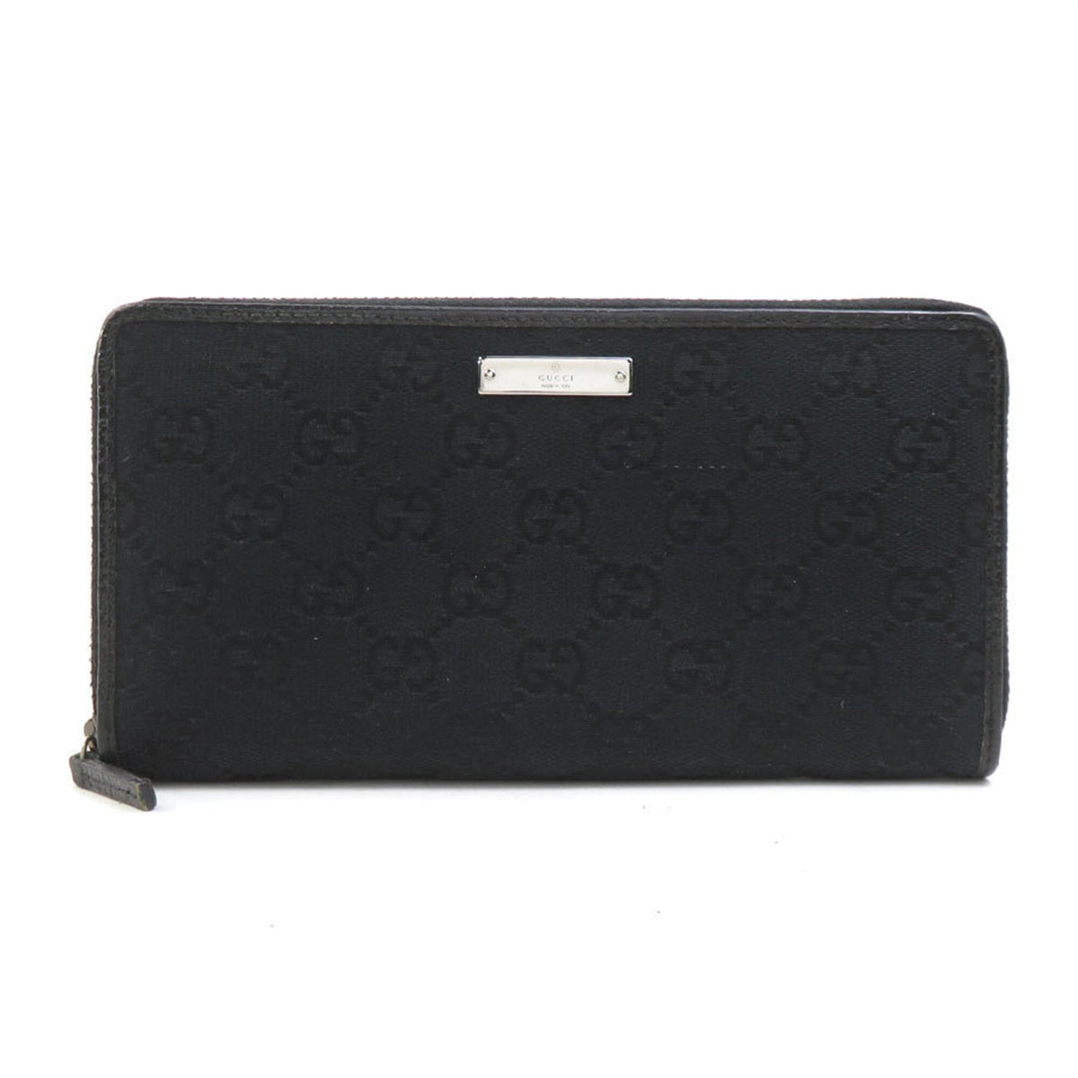 Gucci Black Gg Canvas Long Wallet (Bi-Fold) (Pre-Owned)