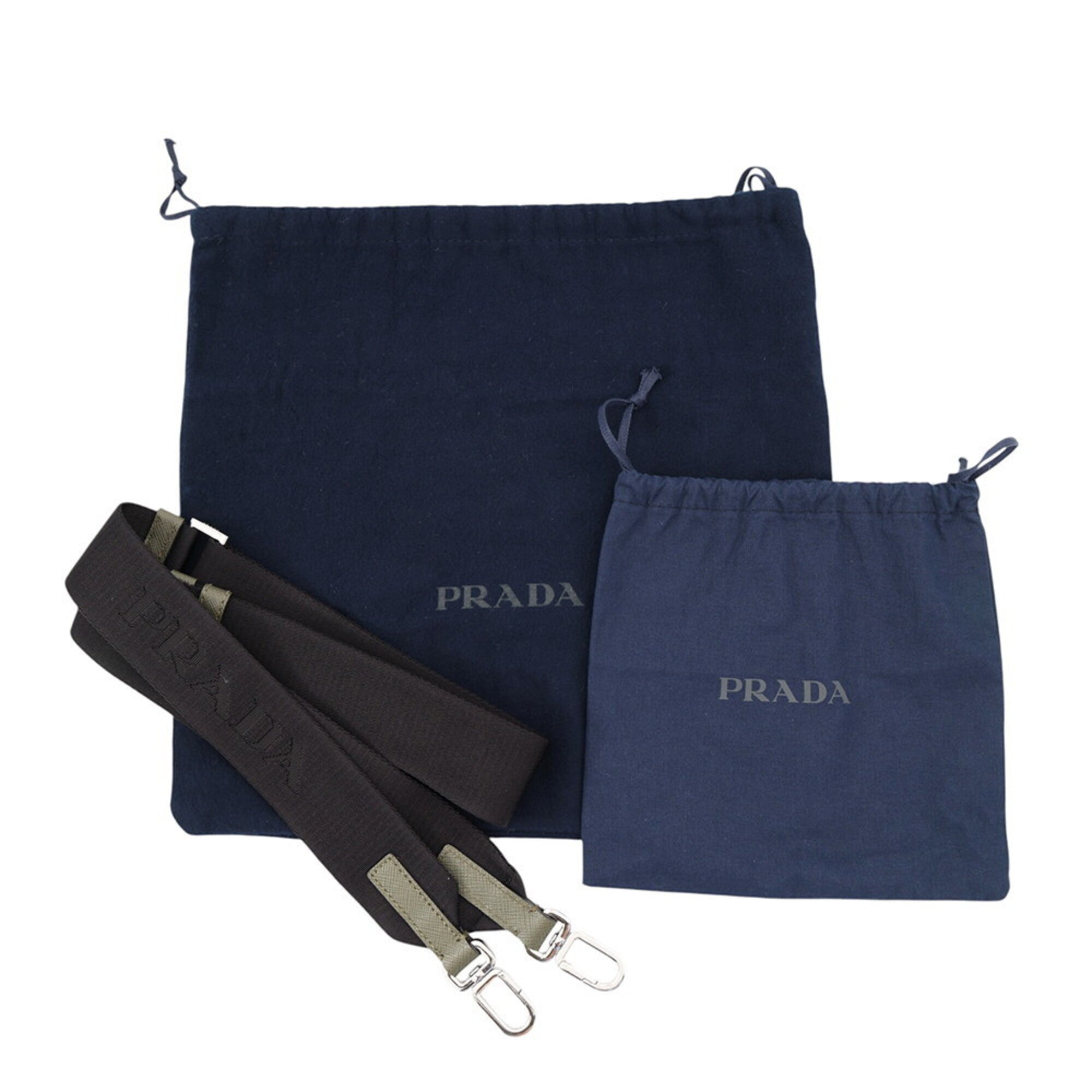 Prada Khaki Saffiano Handbag Shoulder Bag (Pre-Owned)