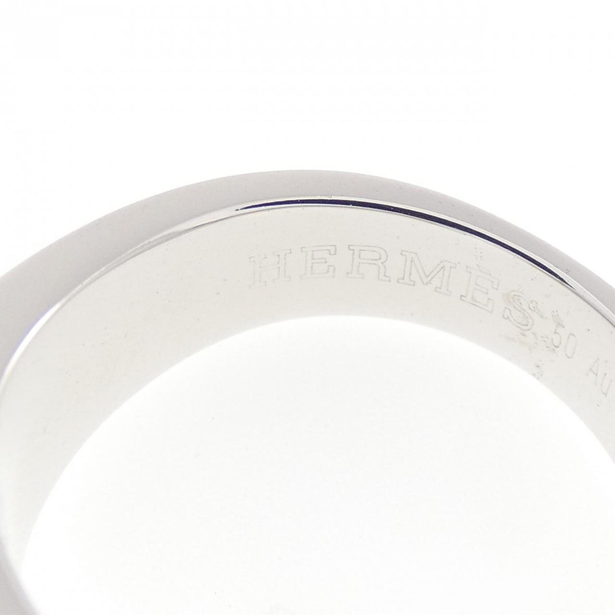 Hermes White Gold White Gold (18K) Band Ring (Pre-Owned)