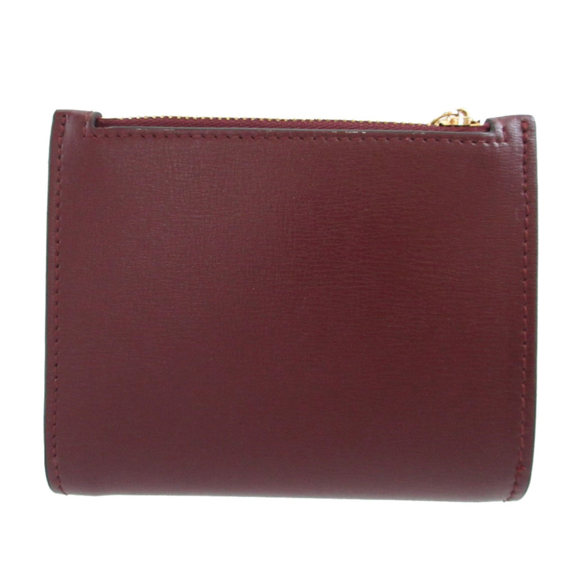 Salvatore Ferragamo Bordeaux Leather Wallet (Bi-Fold) (Pre-Owned)