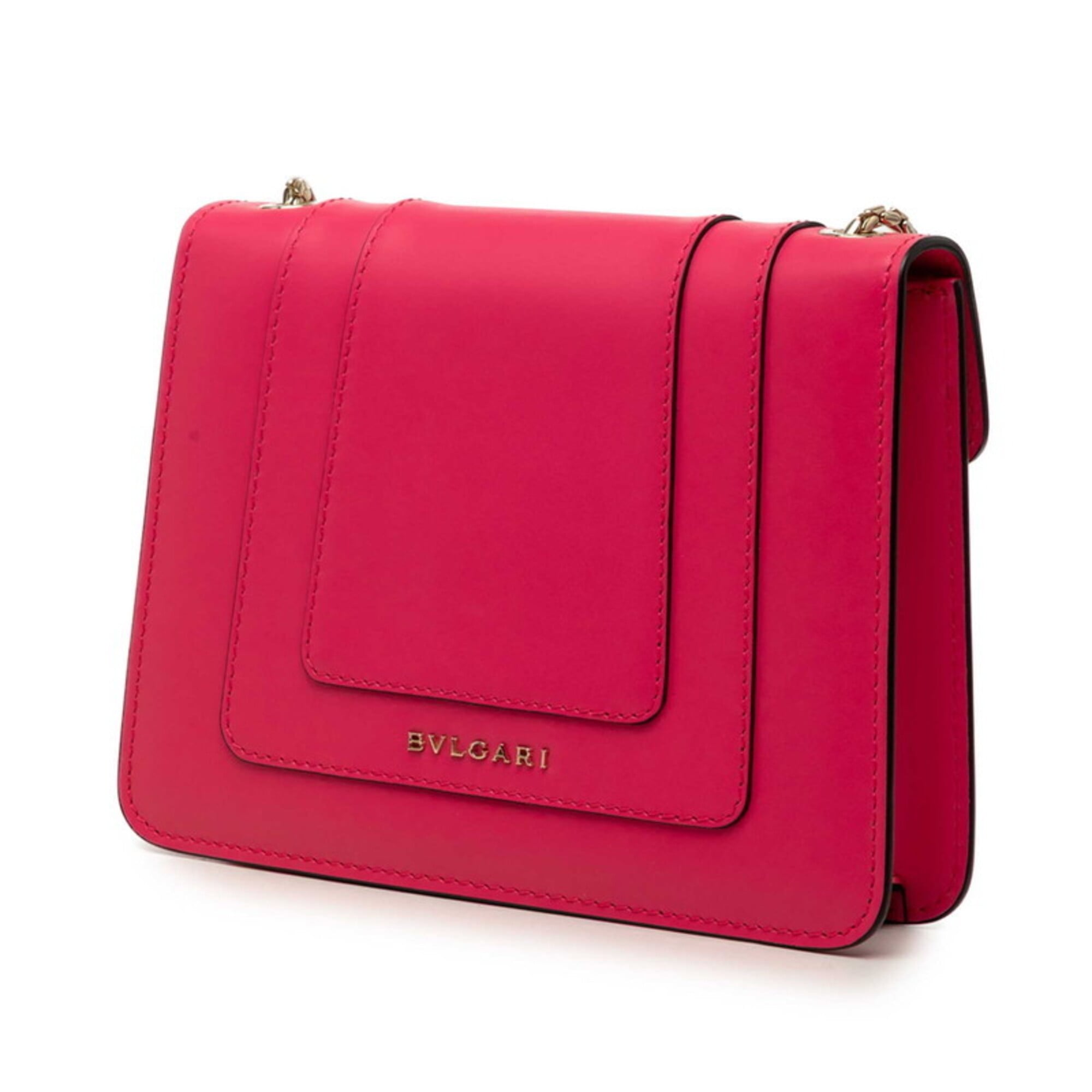 Bvlgari Pink Leather Shoulder Bag (Pre-Owned)