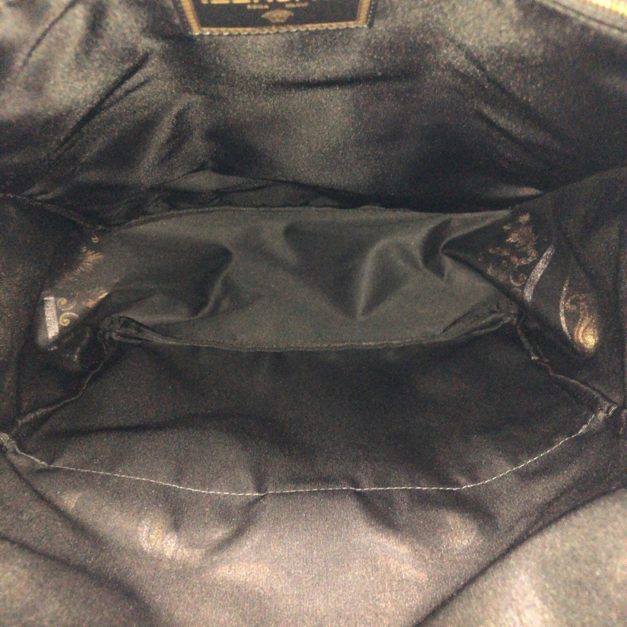 Fendi Black Brown Gold Yellow Nylon Backpack (Pre-Owned)