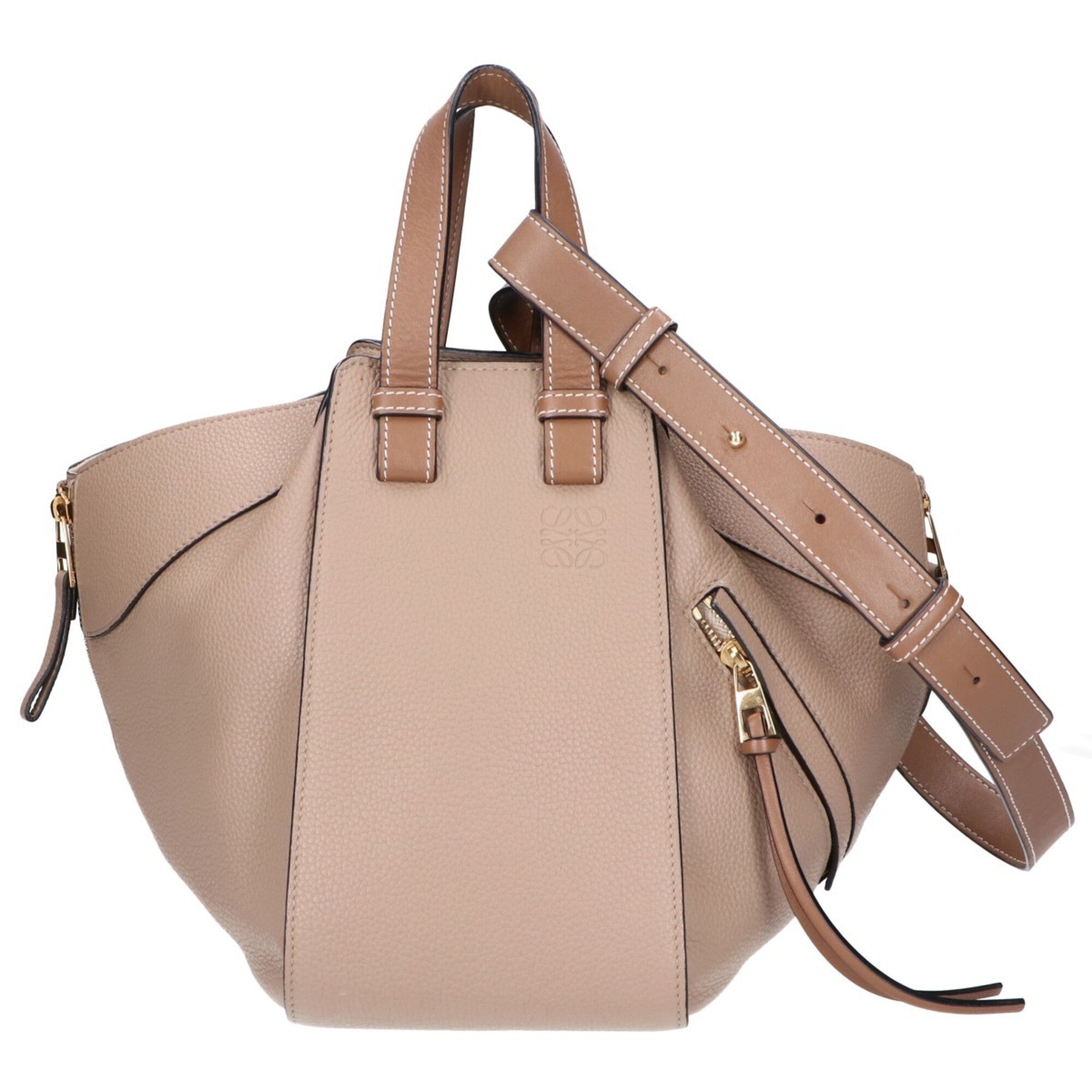 Loewe Gold Leather Handbag Shoulder Bag (Pre-Owned)