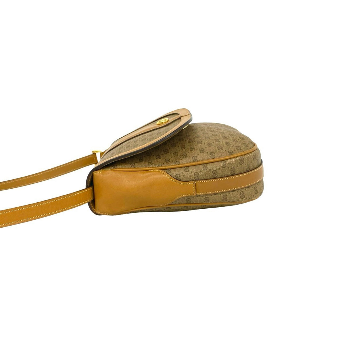Gucci Brown Leather Pvc Pochette Shoulder Bag (Pre-Owned)