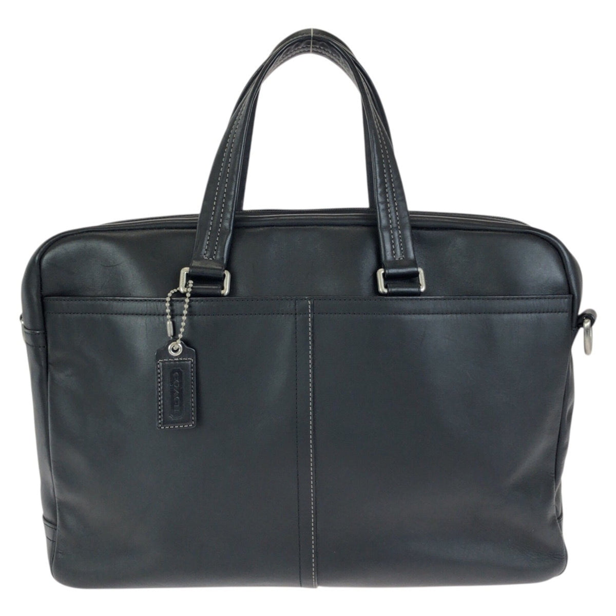 Coach Black Leather Briefcase Shoulder Bag (Pre-Owned)