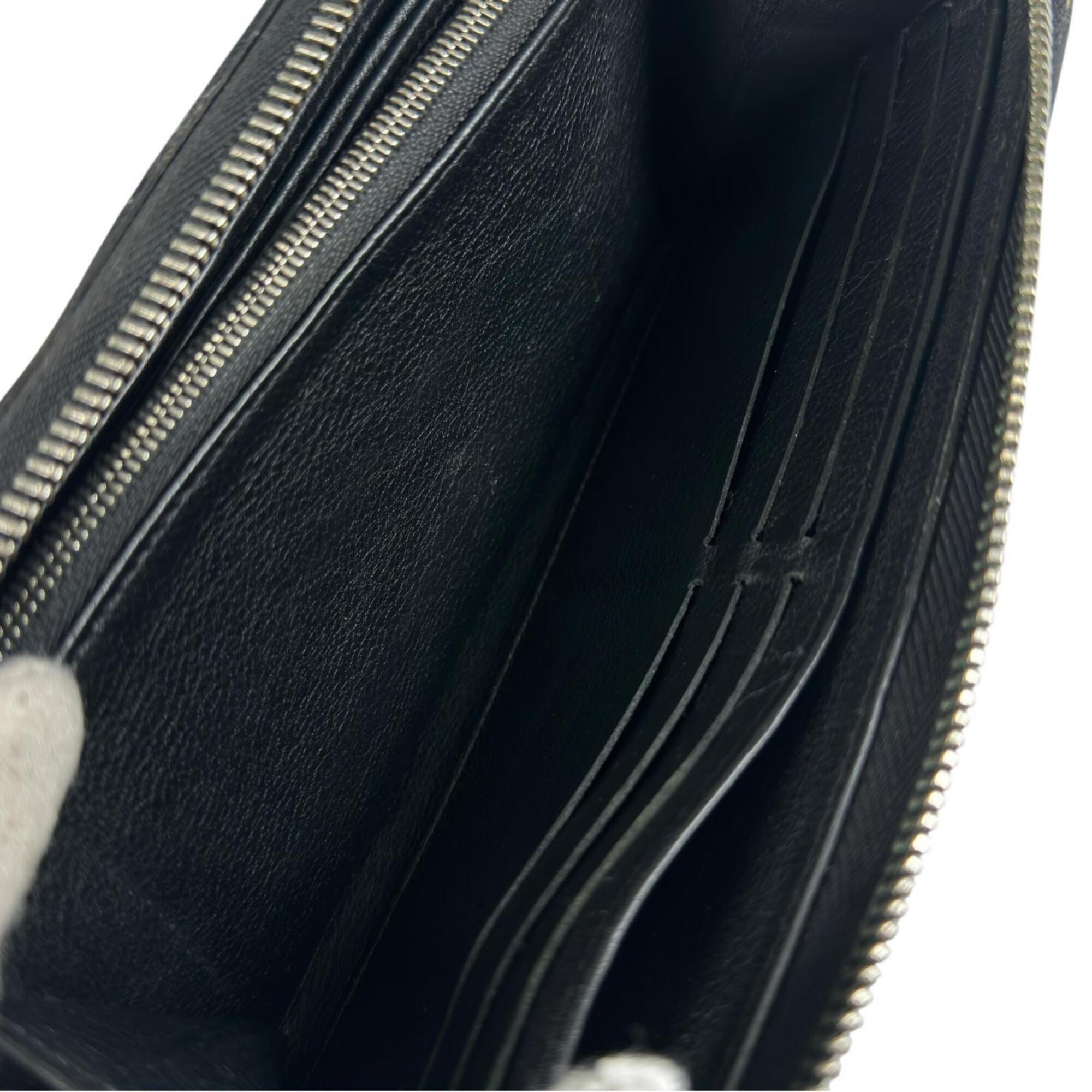 Louis Vuitton Mahina Black Monogram Long Wallet (Bi-Fold) (Pre-Owned)