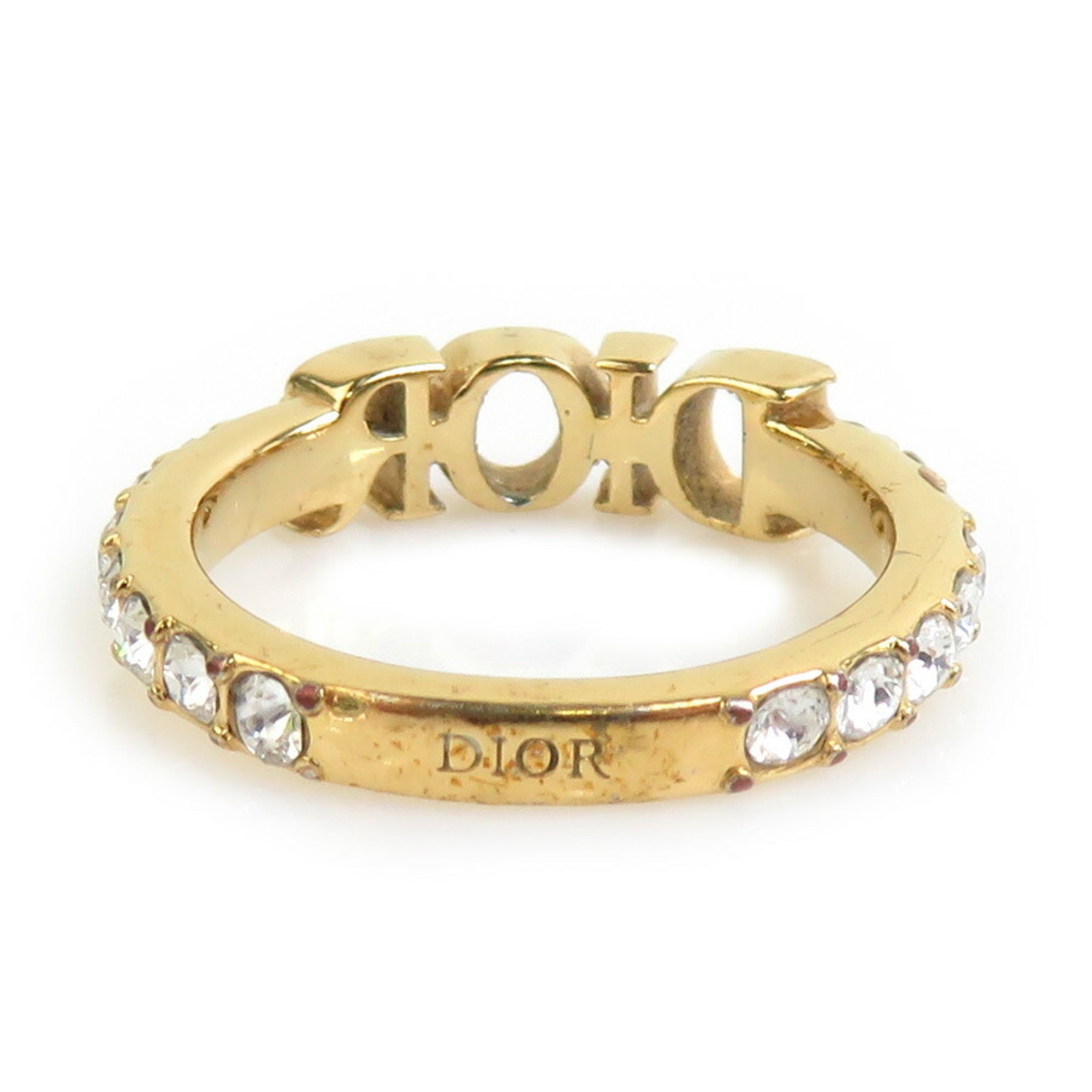 Christian Dior Gold Metal Band Ring (Pre-Owned)