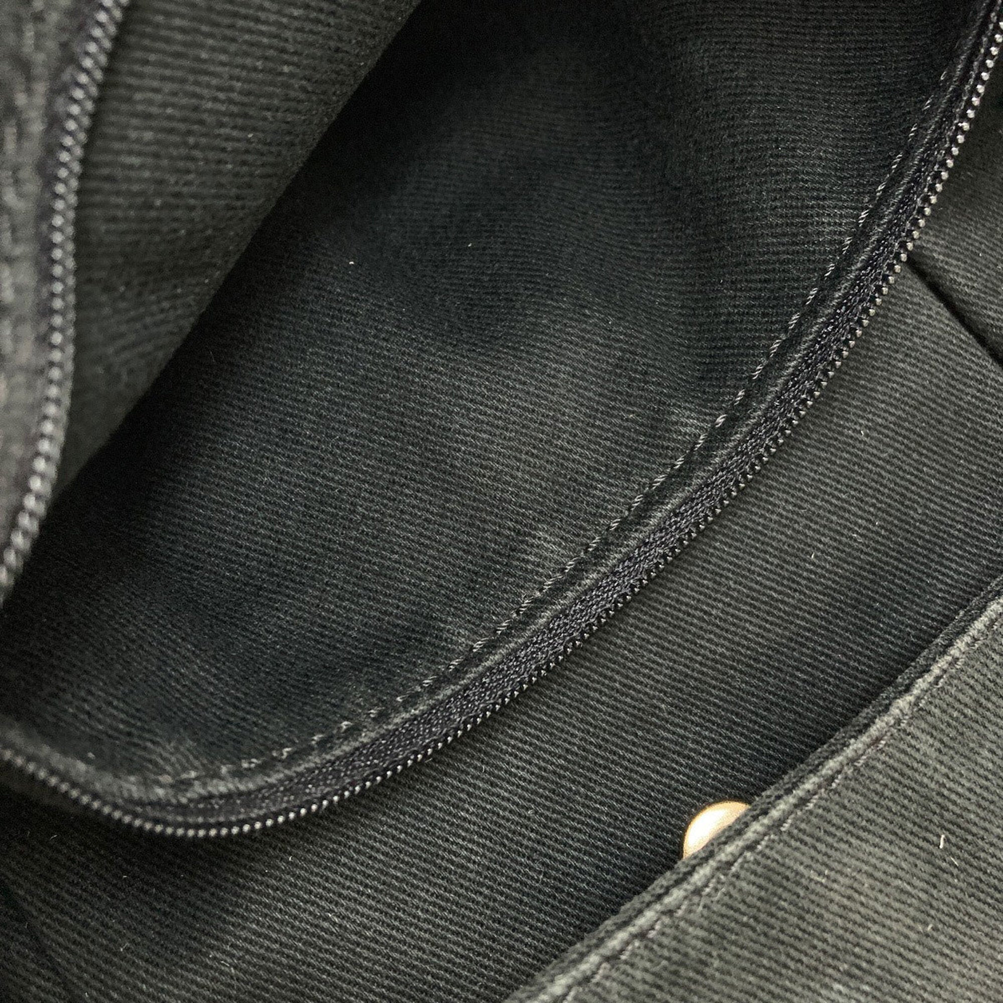 Celine Black Brown Canvas Handbag (Pre-Owned)