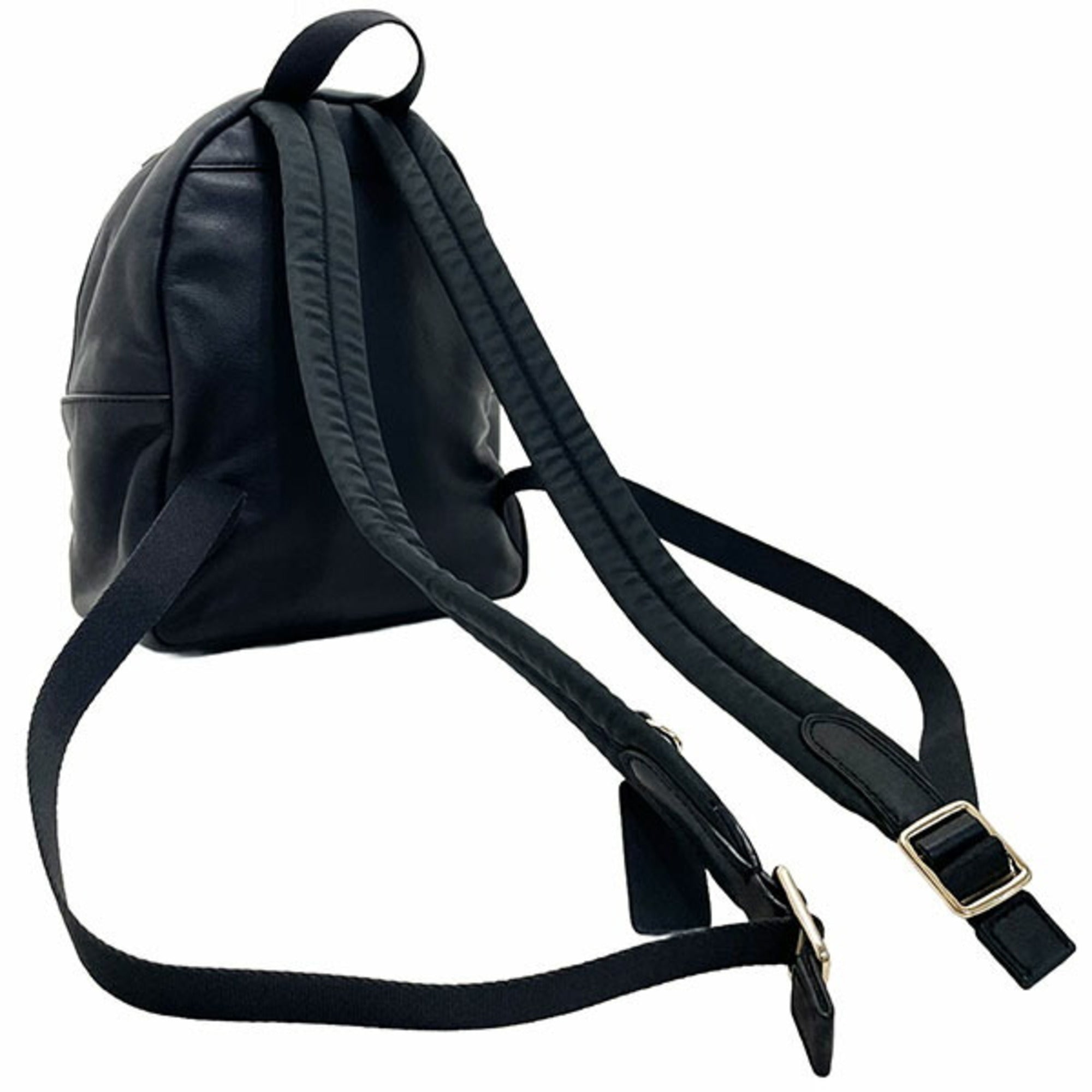 Coach Black Dark Brown Pvc Leather Backpack (Pre-Owned)