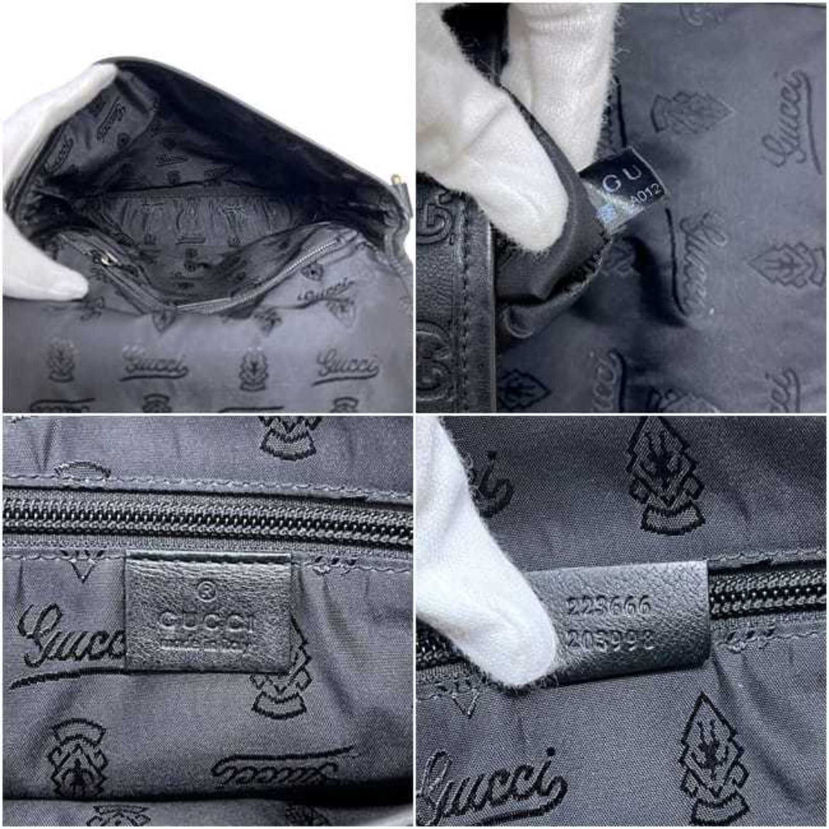 Gucci Black Leather Shoulder Bag (Pre-Owned)