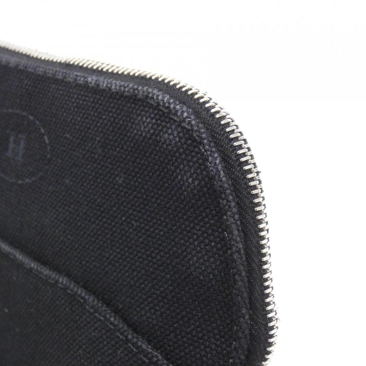 Hermes Black Canvas Pouch (Pre-Owned)