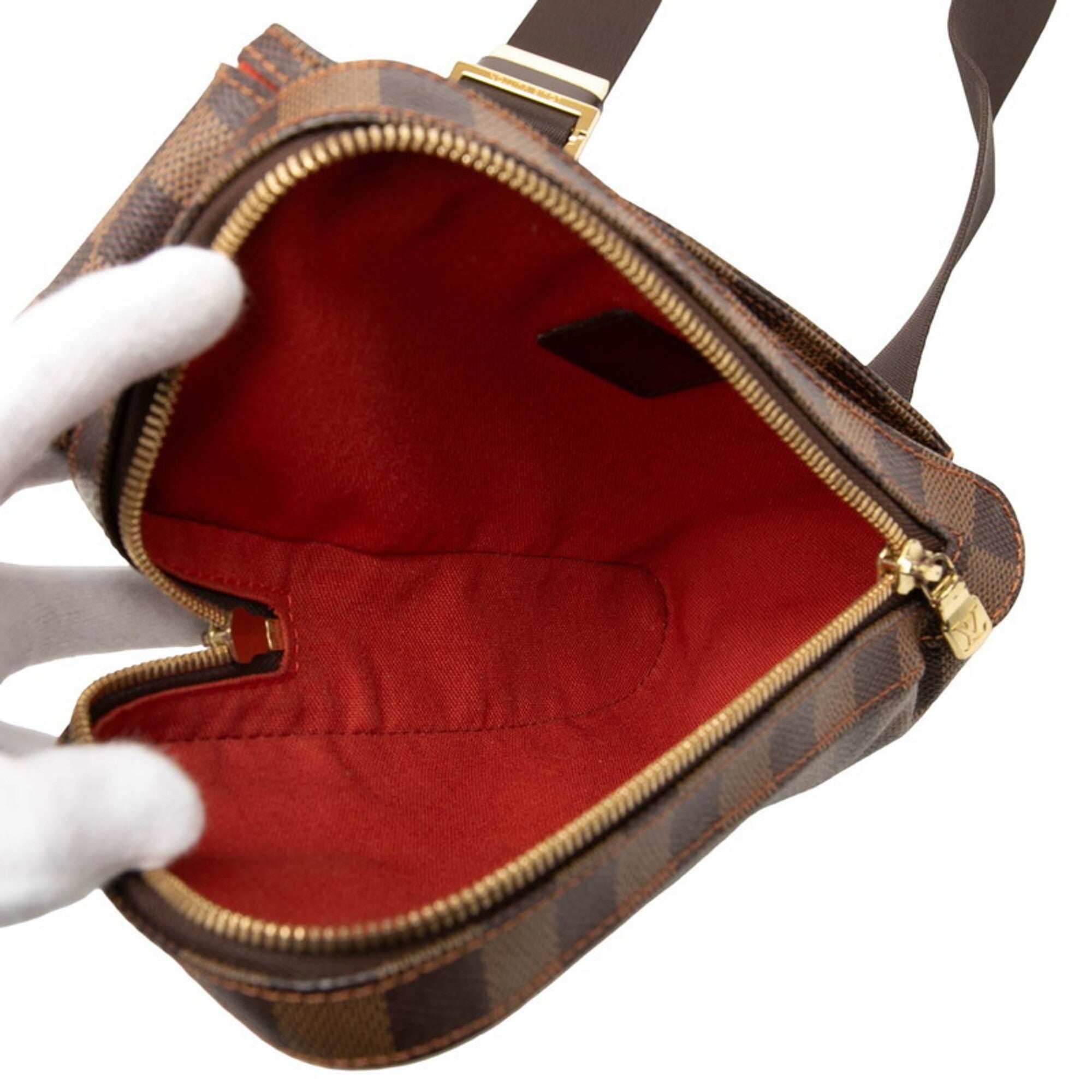 Louis Vuitton Damier Brown Pvc Leather Sling Bag (Pre-Owned)