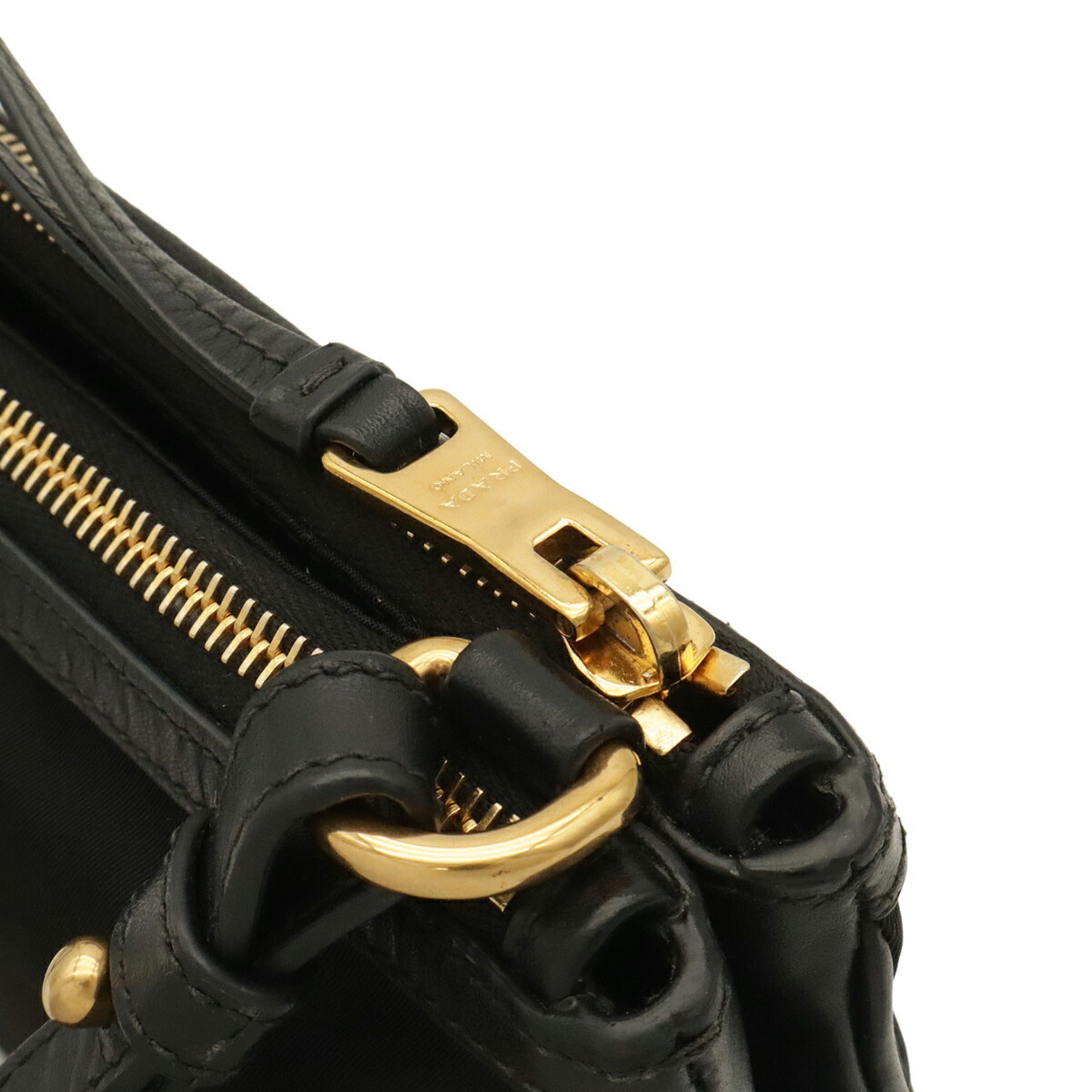 Prada Black Nero Nylon Clutch Bag Pochette Shoulder Bag (Pre-Owned)