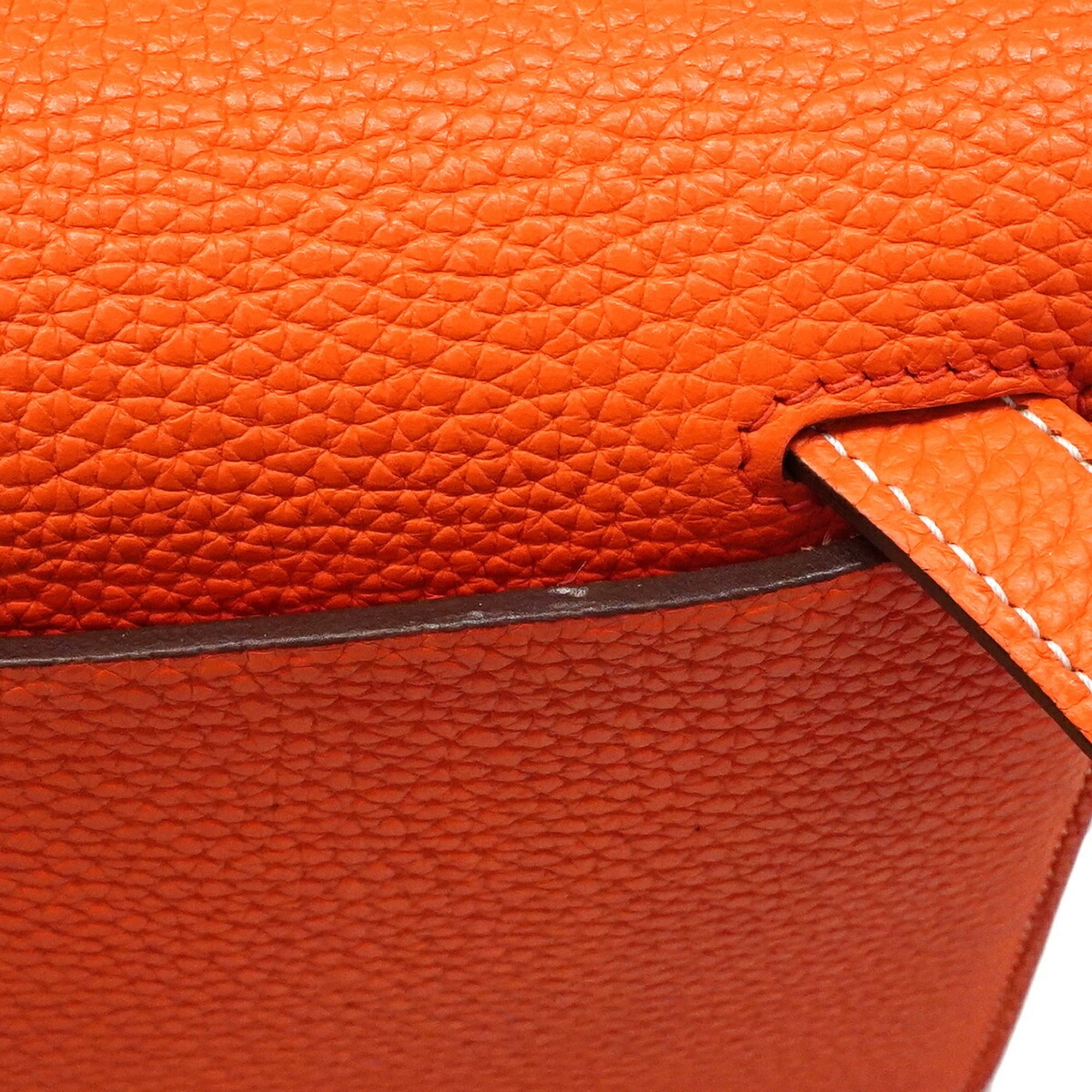 Hermes Capucine Taurillon Clemence Leather Handbag (Pre-Owned)