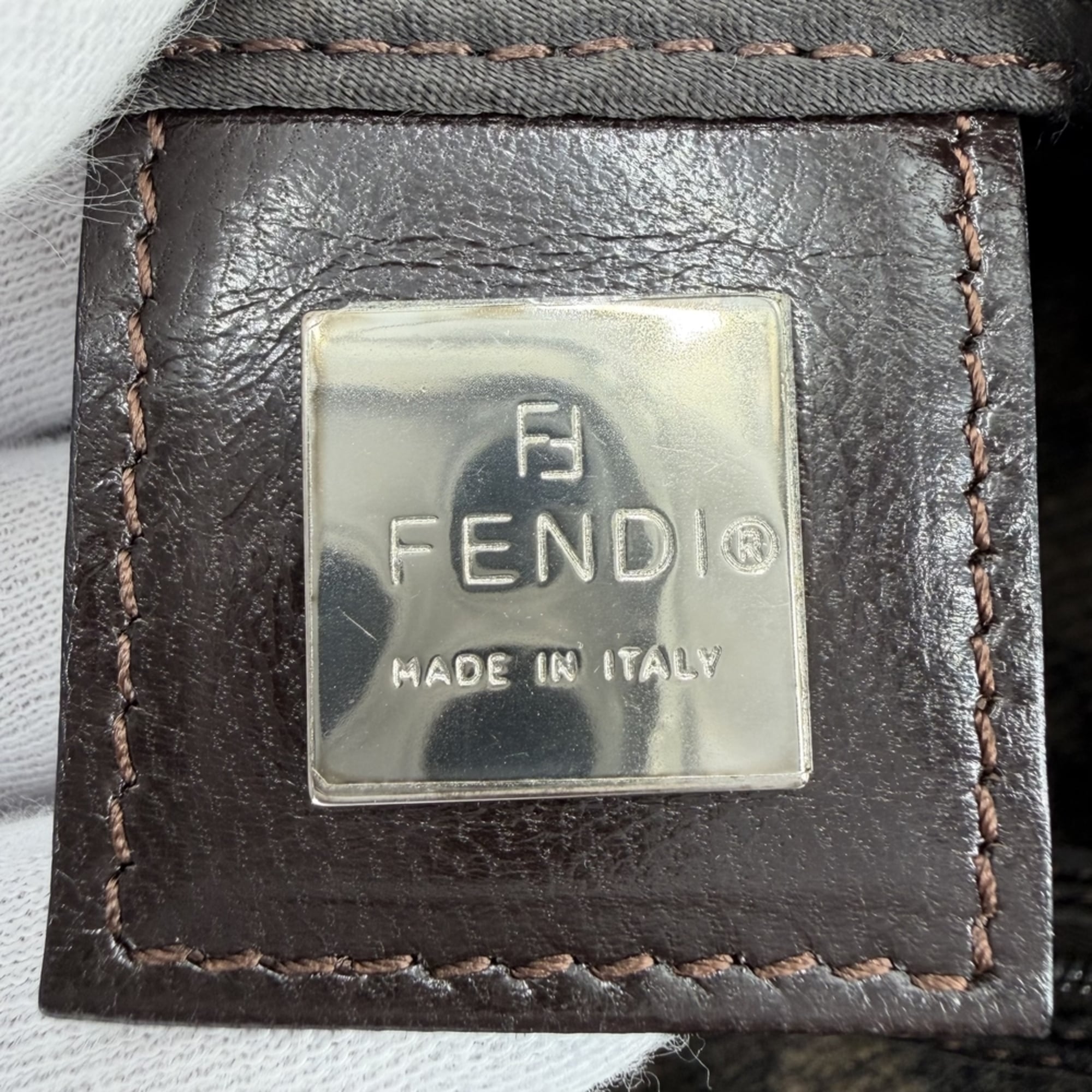 Fendi Brown Wool Handbag (Pre-Owned)