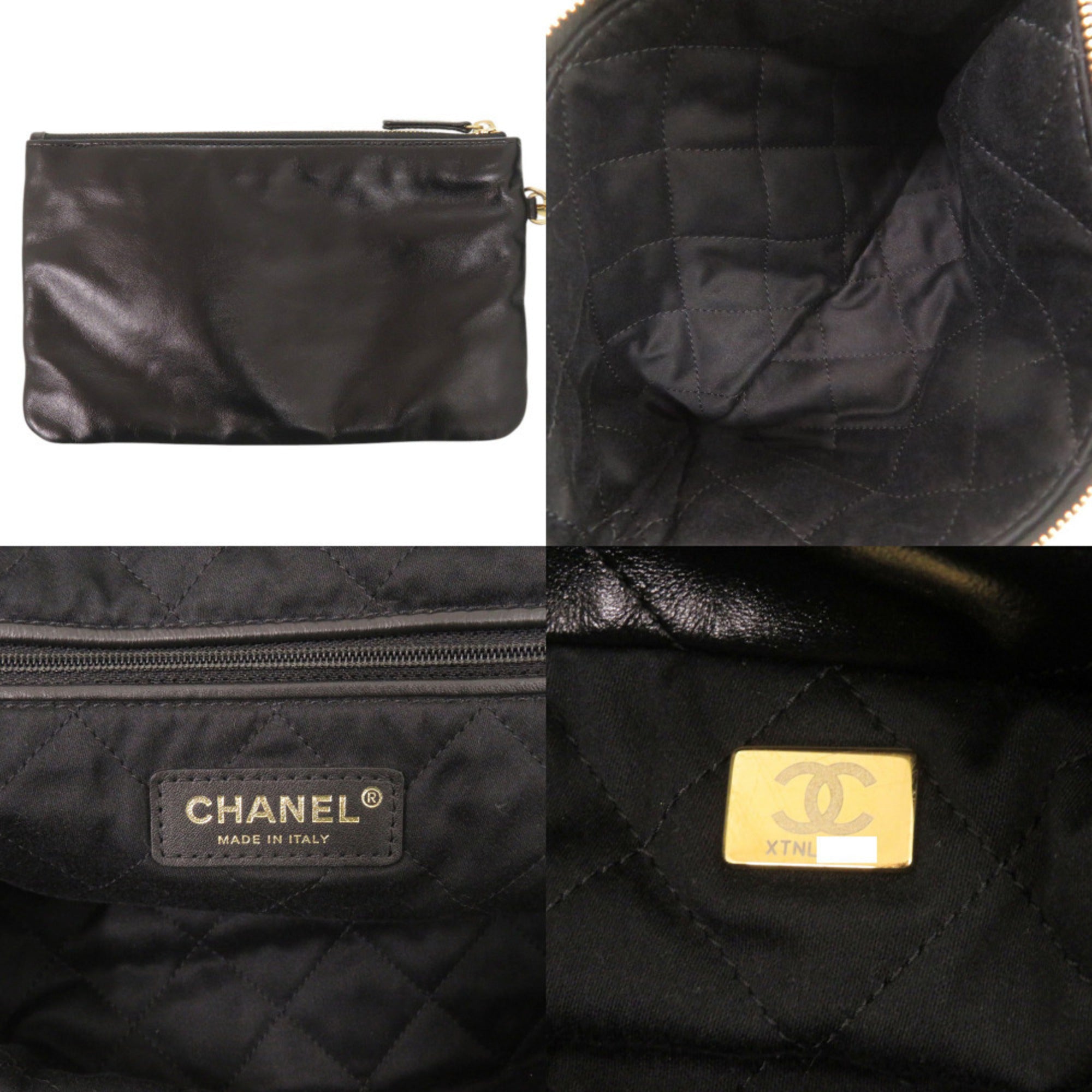 Chanel Black Leather Tote Bag (Pre-Owned)