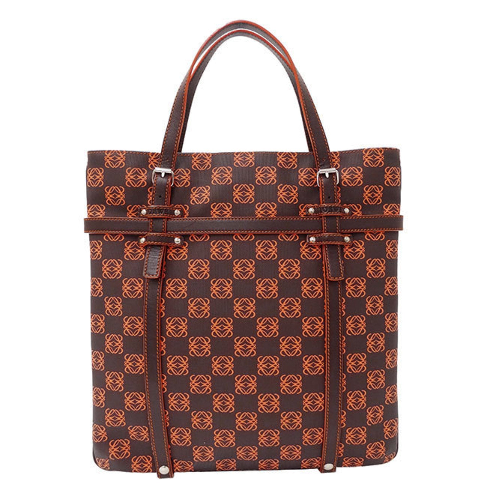 Loewe Brown Orange Pvc Tote Bag (Pre-Owned)