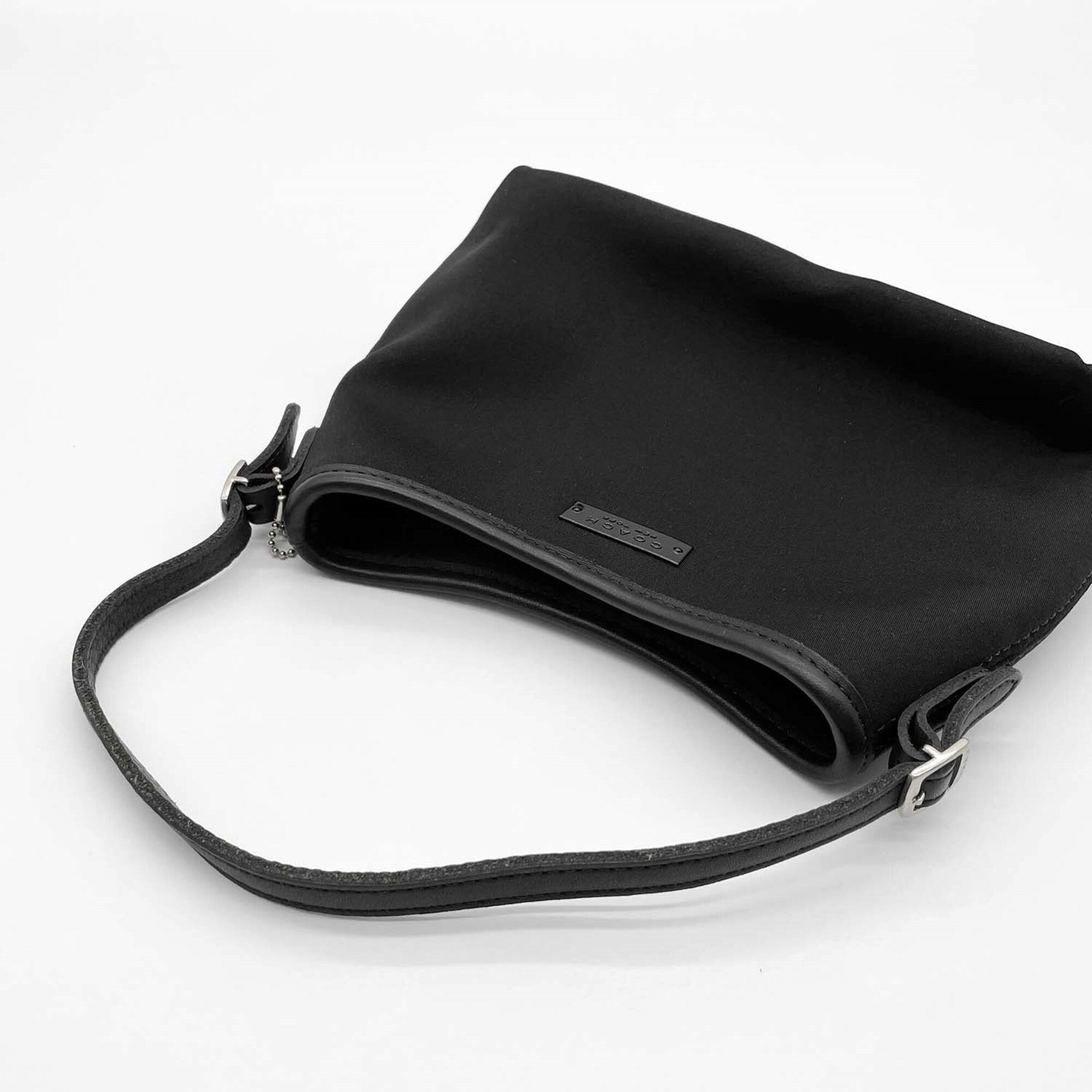 Coach Black Nylon Leather Handbag Pouch (Pre-Owned)