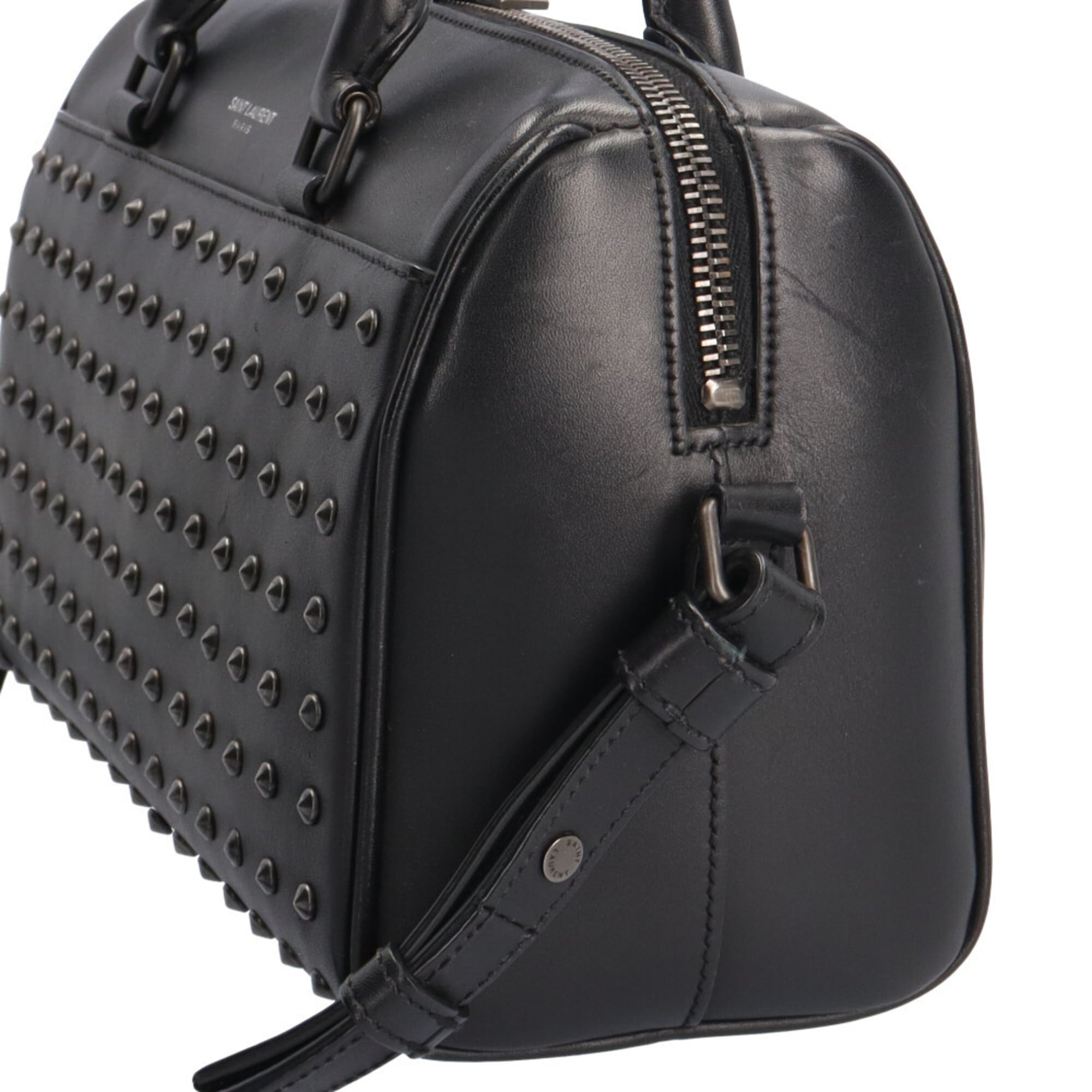 Saint Laurent Black Leather Shoulder Bag (Pre-Owned)