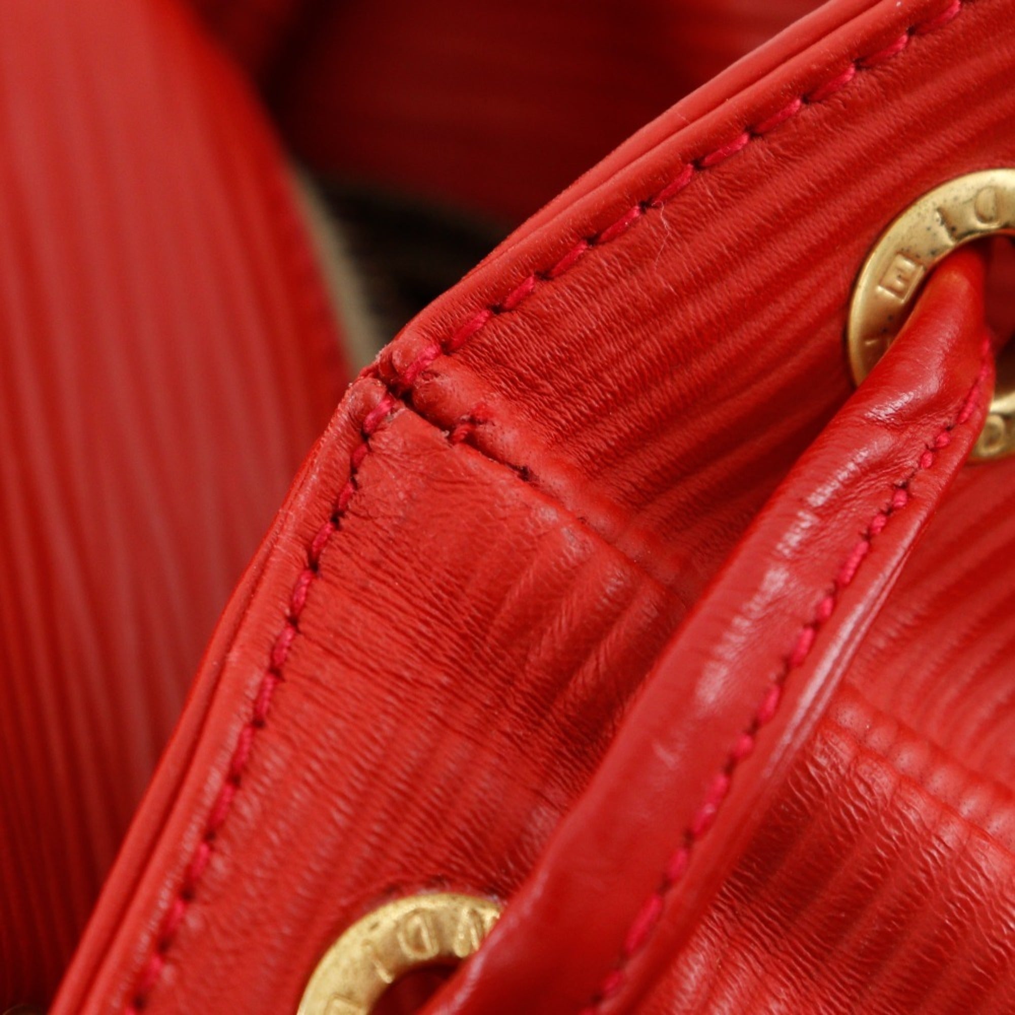 Fendi Red Color Leather Backpack (Pre-Owned)