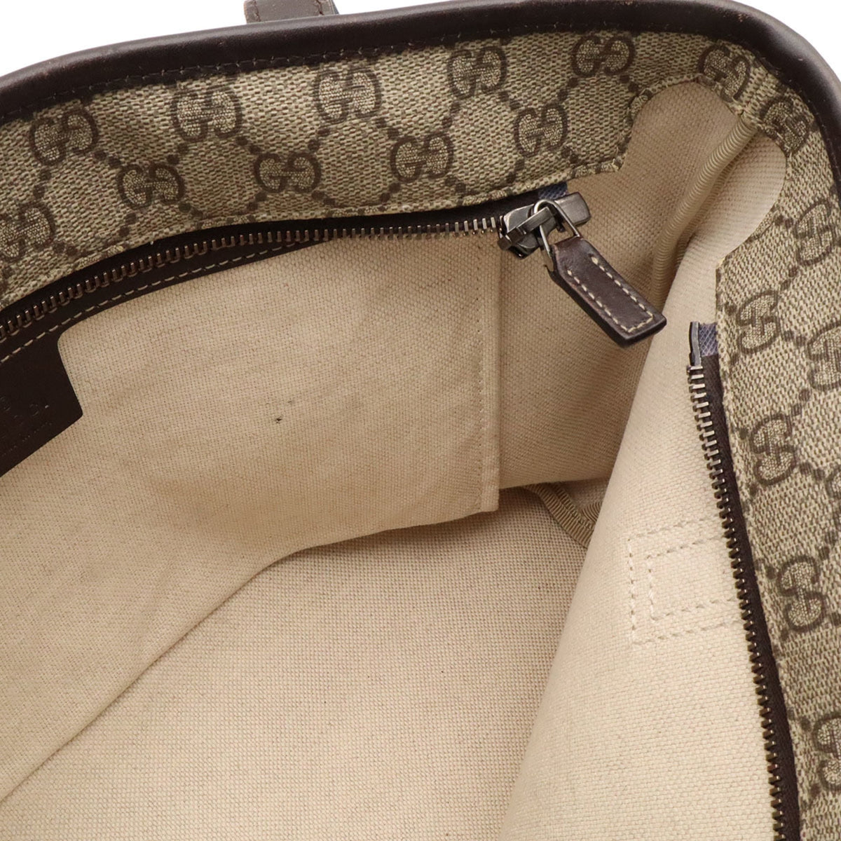 Gucci Beige Brown Dark Brown Gg Supreme Shoulder Bag Tote Bag (Pre-Owned)