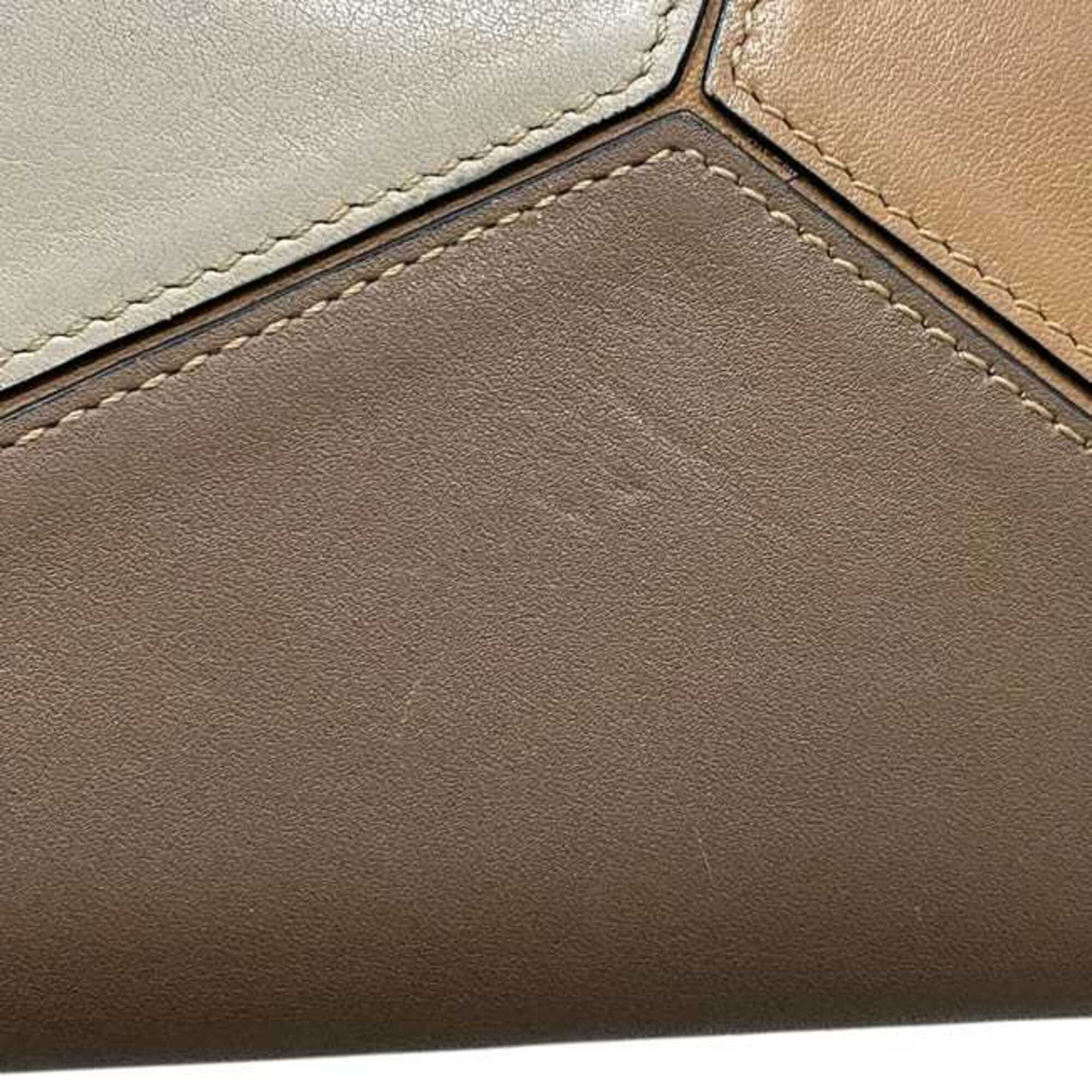 Loewe Brown Leather Long Wallet (Bi-Fold) (Pre-Owned)