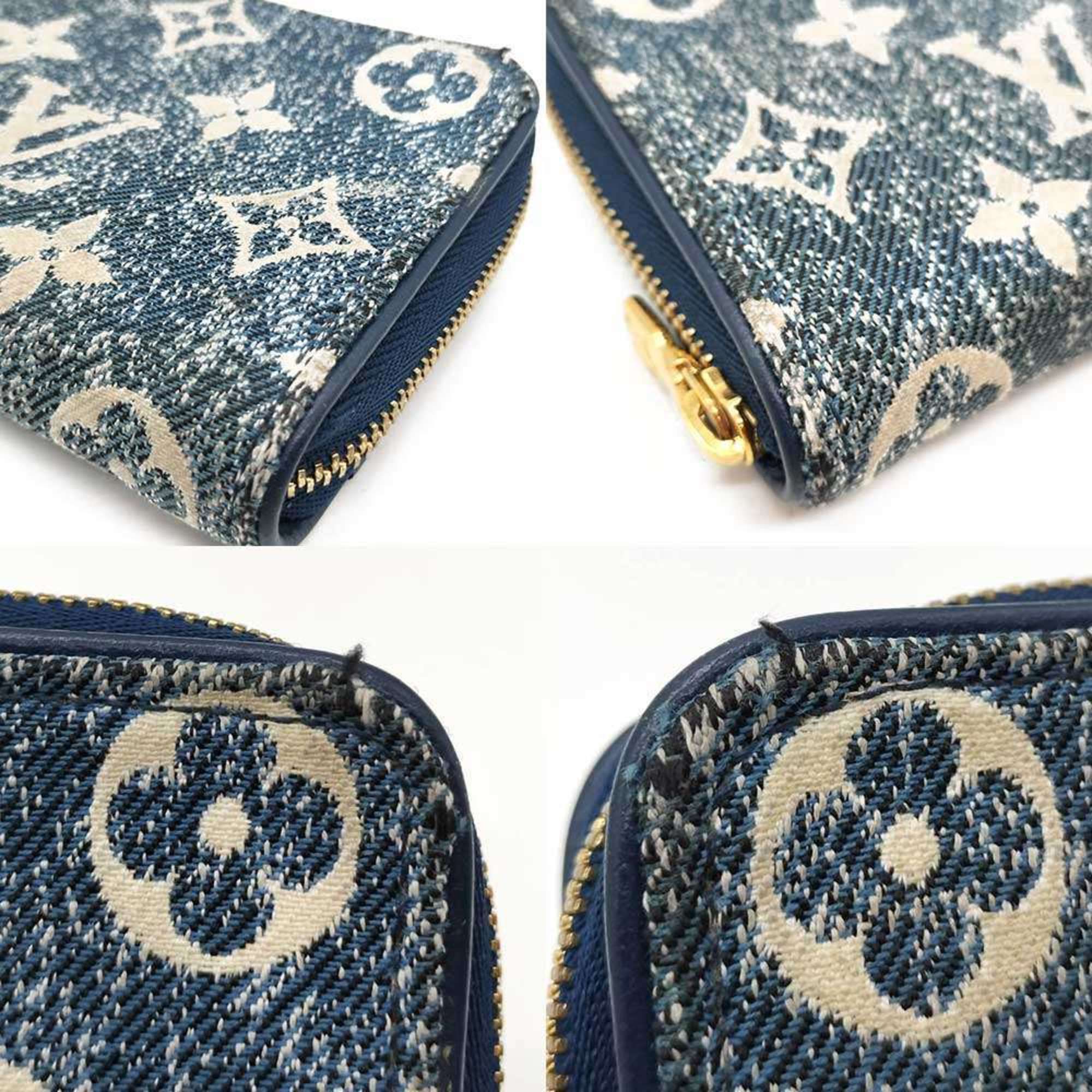 Louis Vuitton Monogram Blue Jacquard Denim Coin Purse/Coin Case (Pre-Owned)