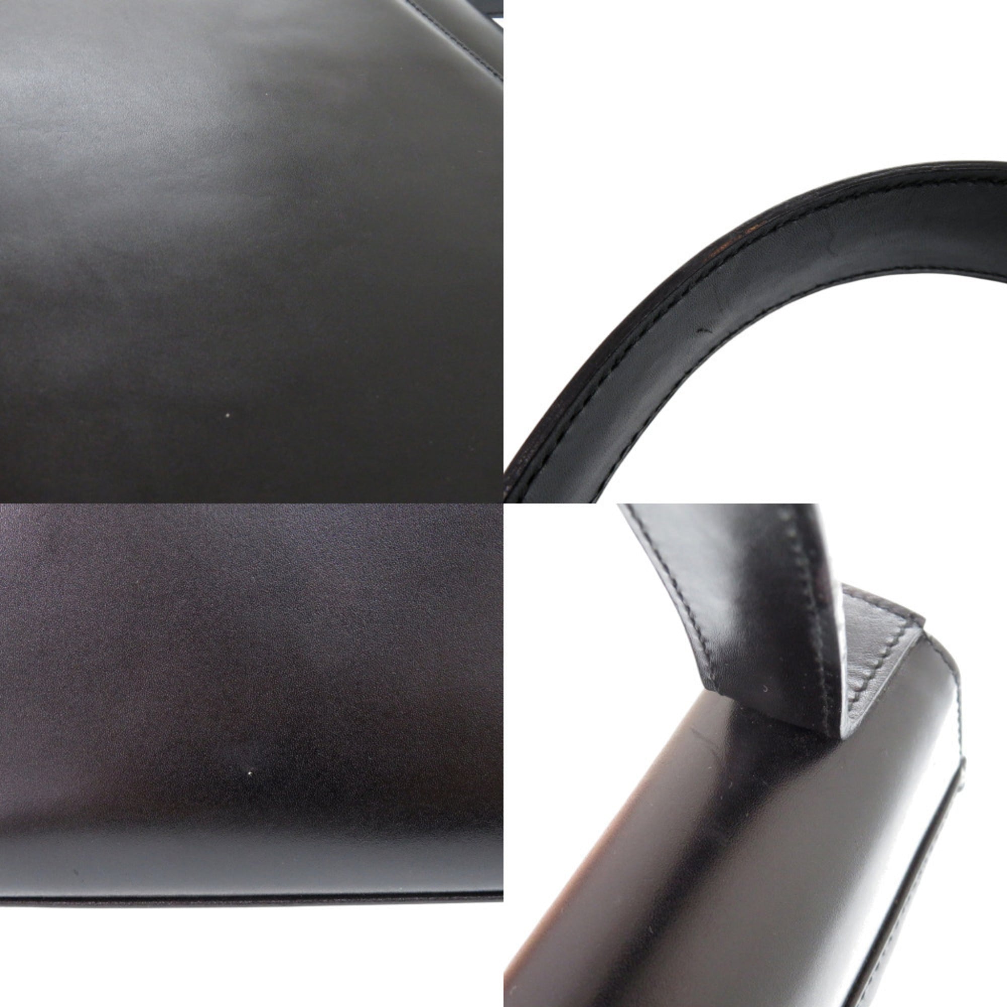 Salvatore Ferragamo Black Leather Handbag (Pre-Owned)