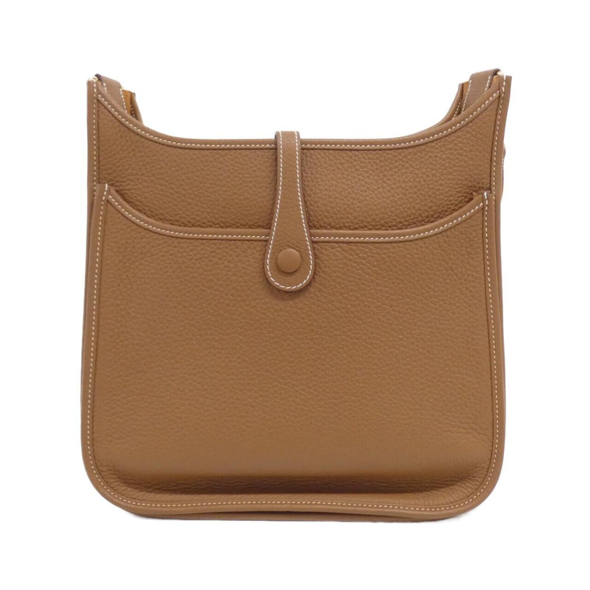 Hermes Gold Taurillon Clemence Leather Shoulder Bag (Pre-Owned)