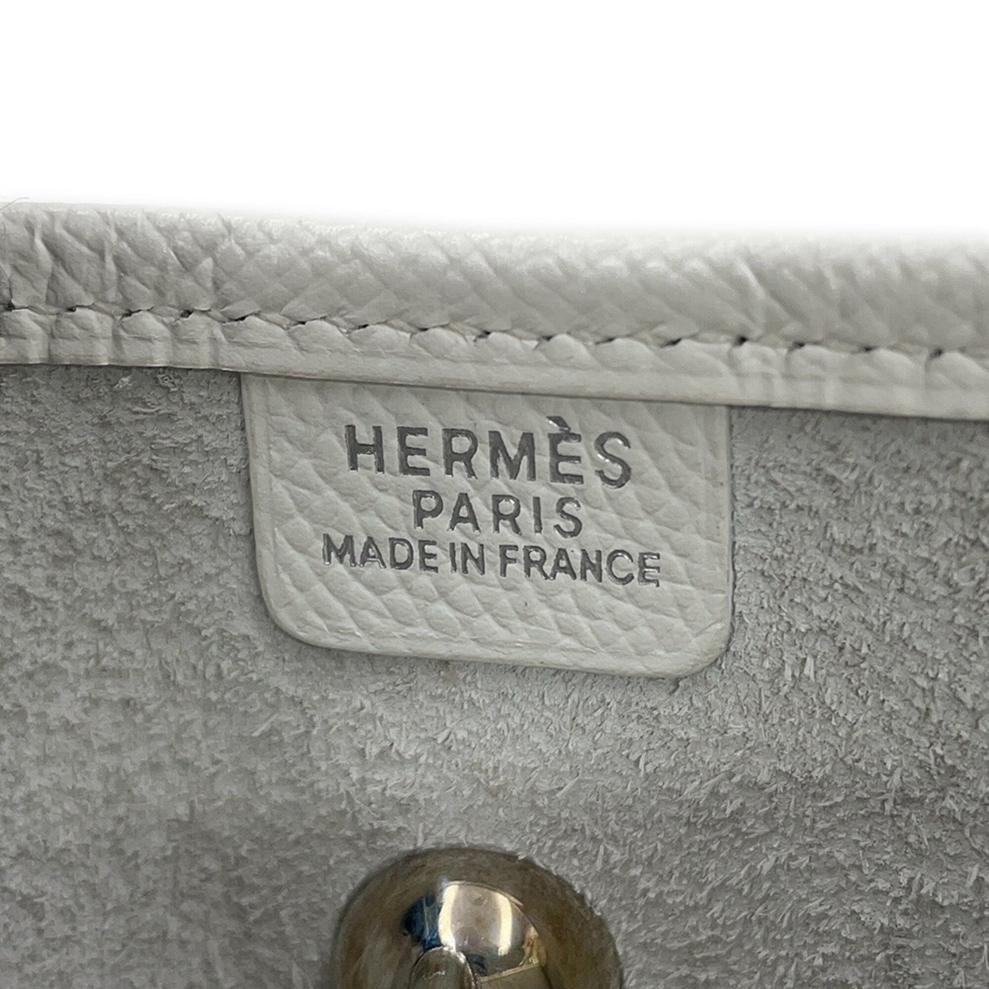 Hermes Vespa White Epsom Leather Handbag Shoulder Bag (Pre-Owned)