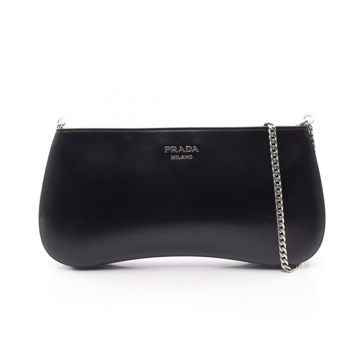 Prada Black Leather Handbag Shoulder Bag (Pre-Owned)