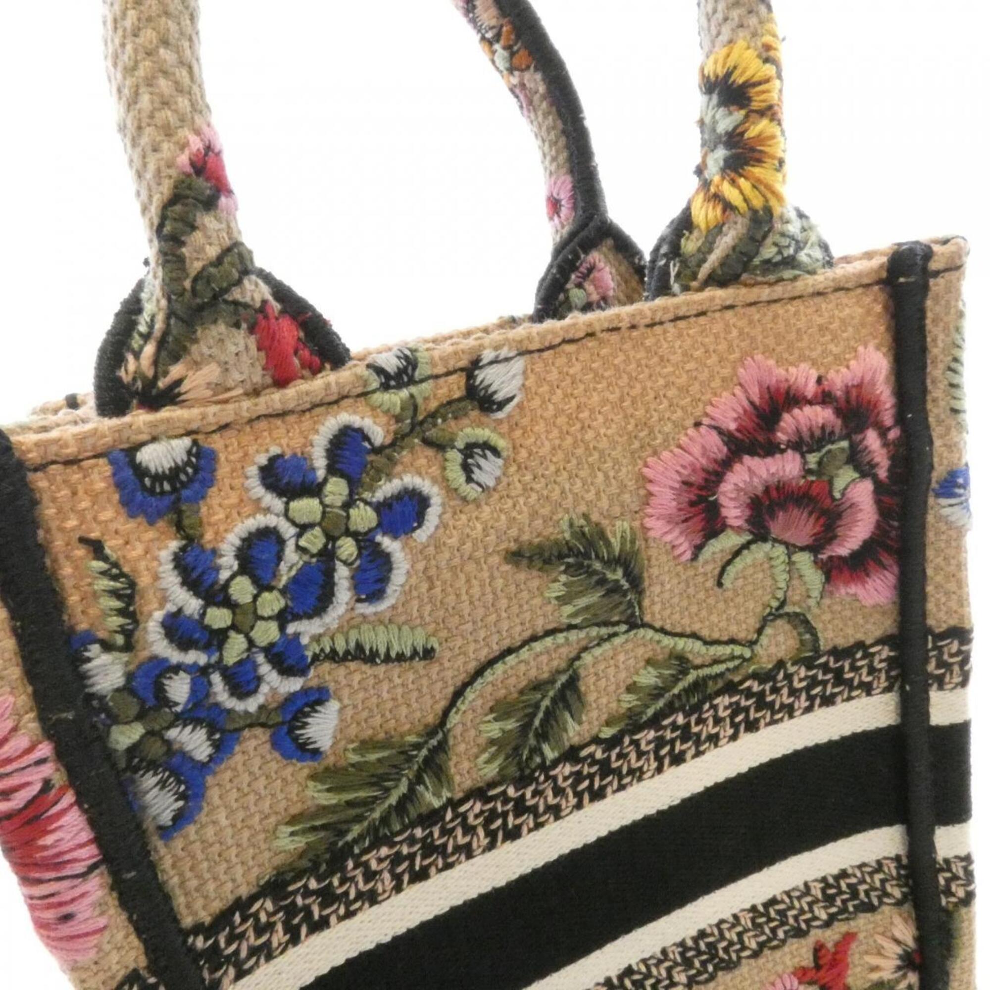 Christian Dior Multi-Color Pink Canvas Handbag (Pre-Owned)